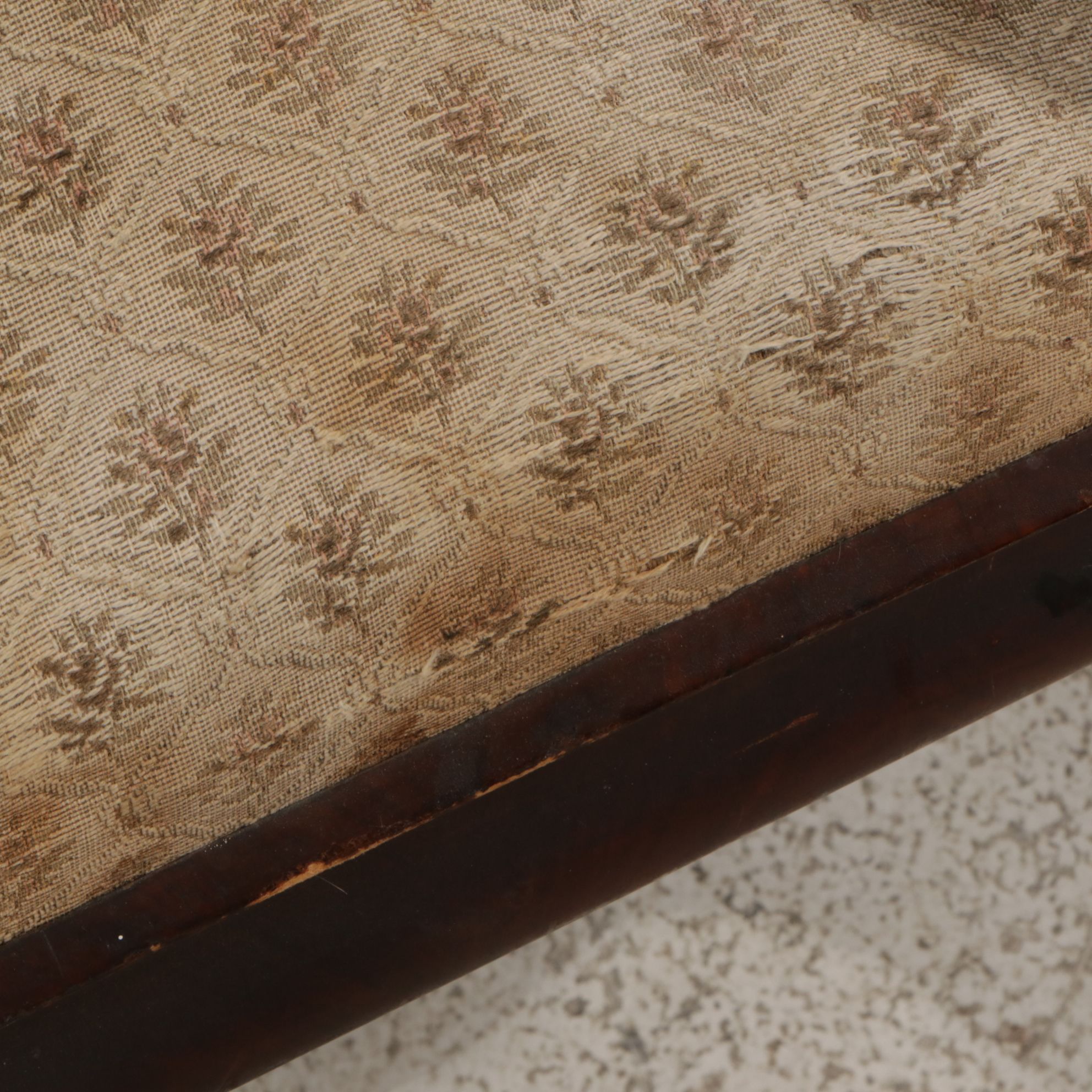 Victorian Walnut Upholstered Goose Neck Rocking Chair