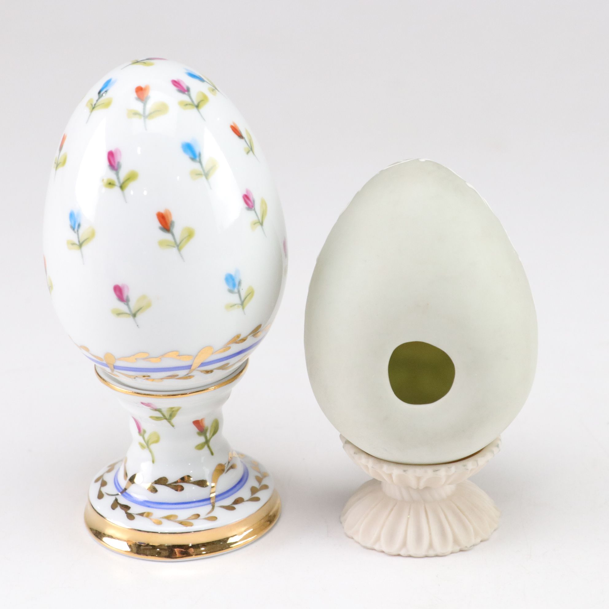 Grace Kemper Hand-Decorated Egg with "Holiday Surprise" and More Decor, 1980s