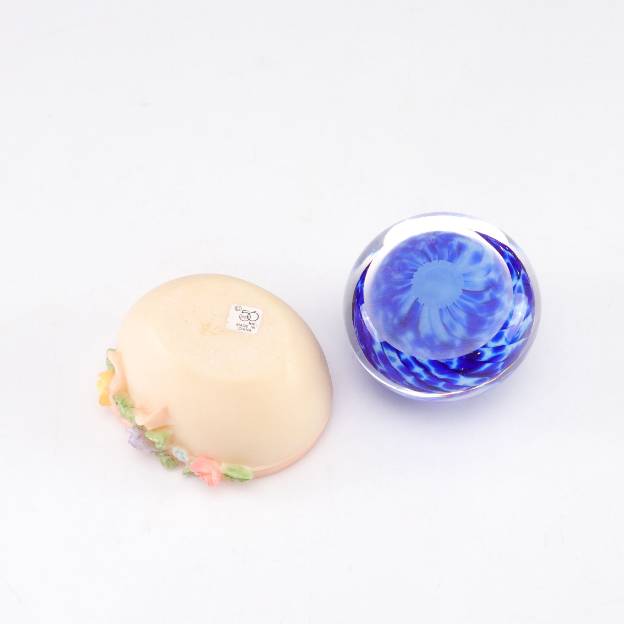 Grace Kemper Hand-Decorated Egg with "Holiday Surprise" and More Decor, 1980s