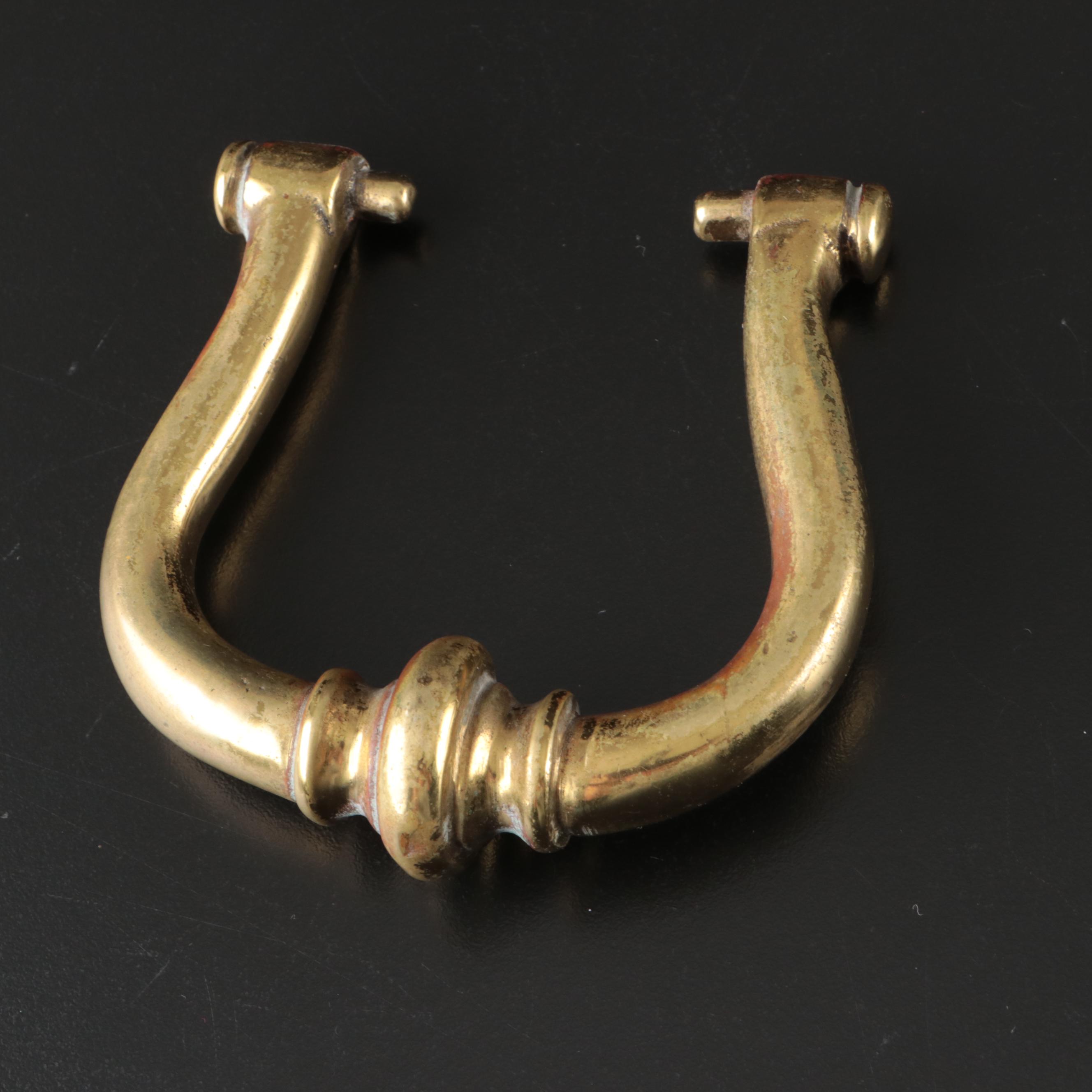 Lion Head Brass Finish Metal Door Knocker