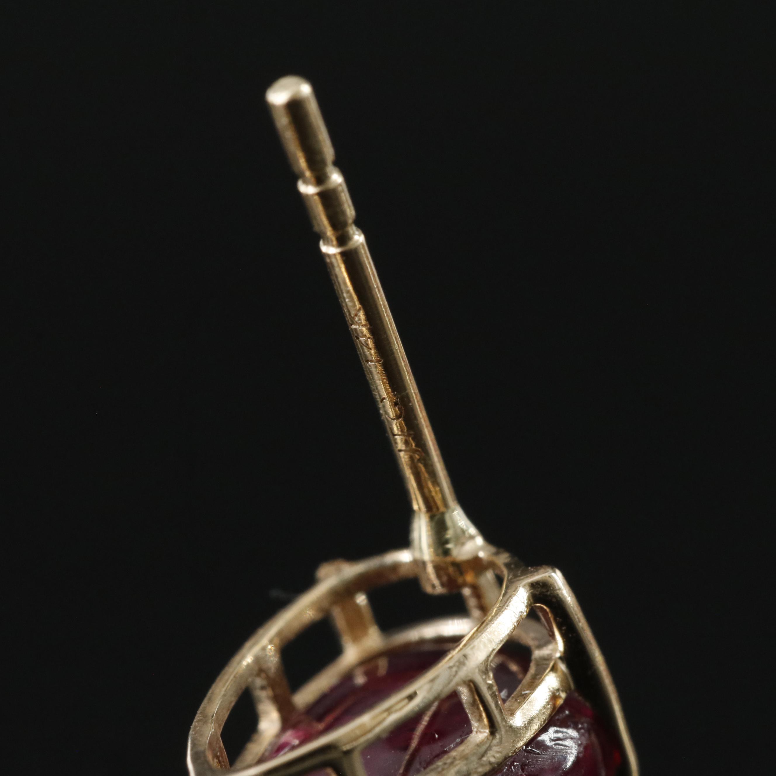 14K Tourmaline and White Sapphire Earrings