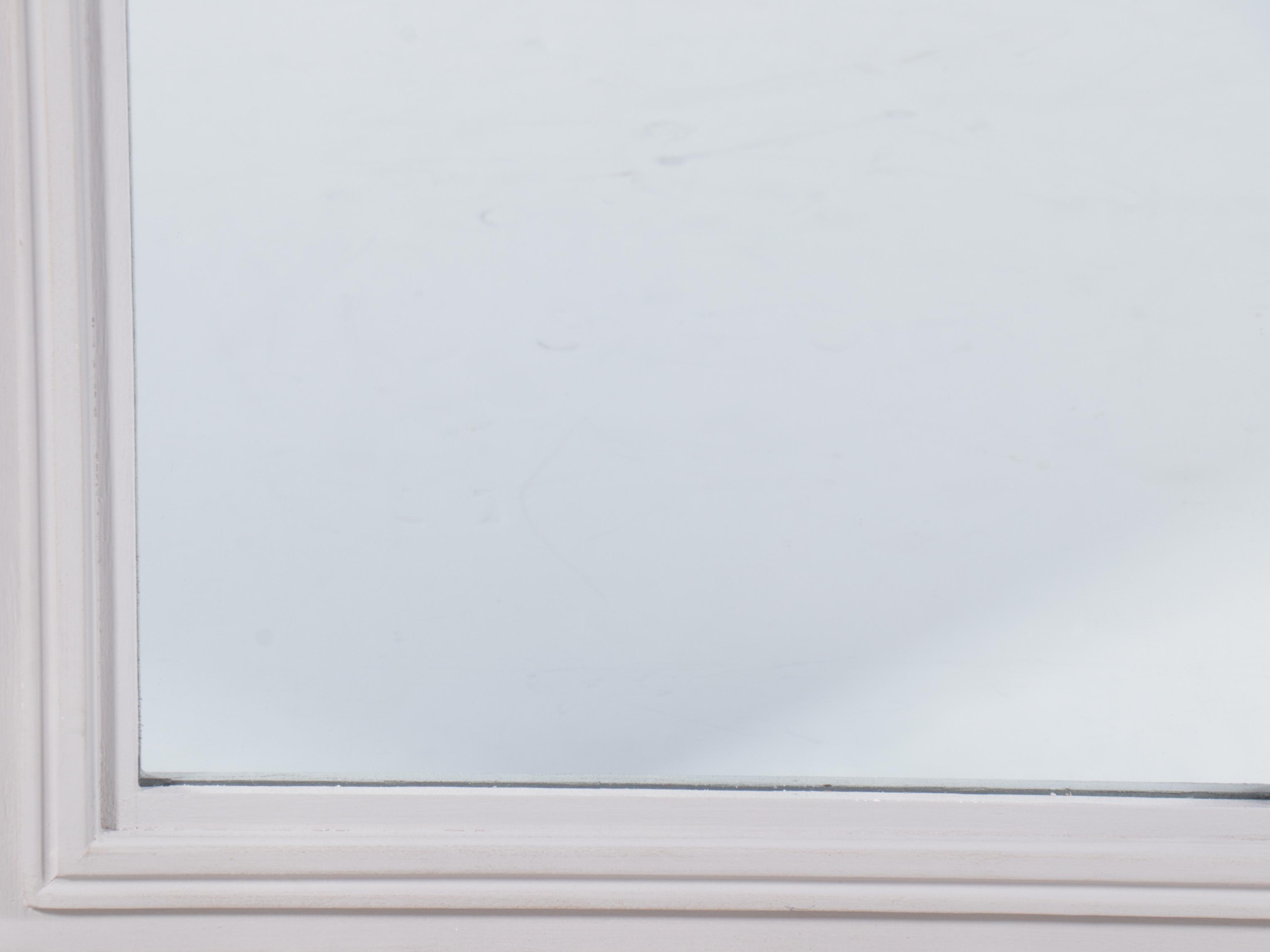 French Style Painted Wood Trumeau Mirror