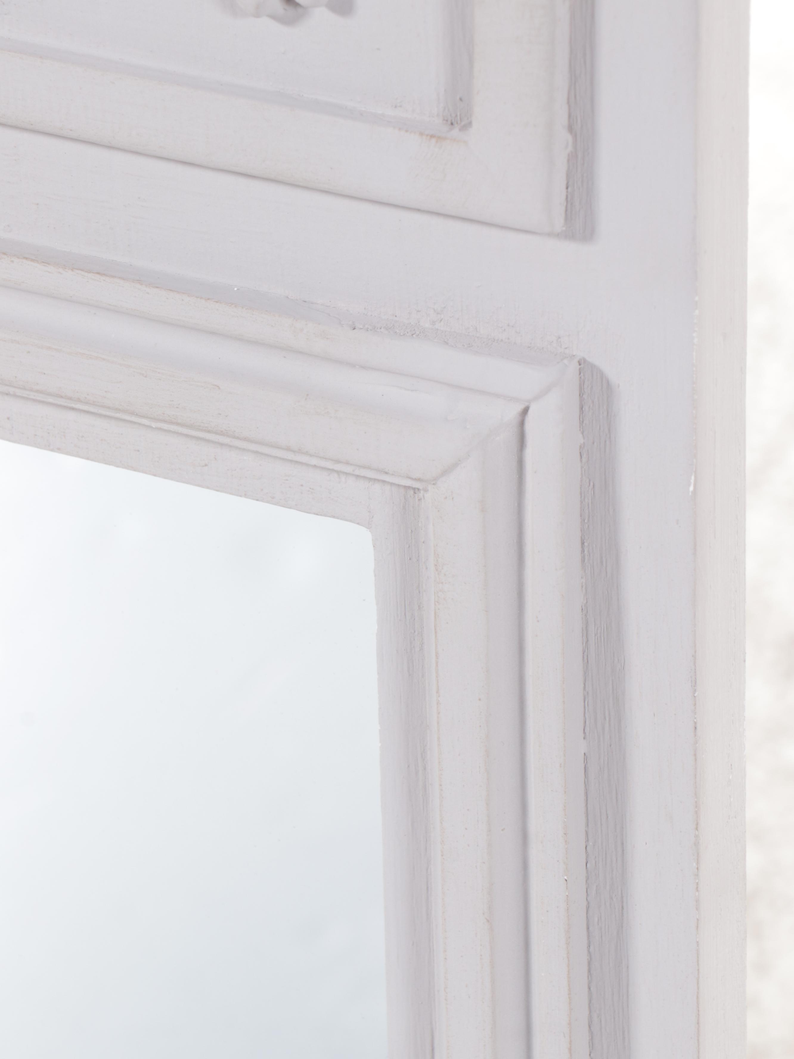 French Style Painted Wood Trumeau Mirror