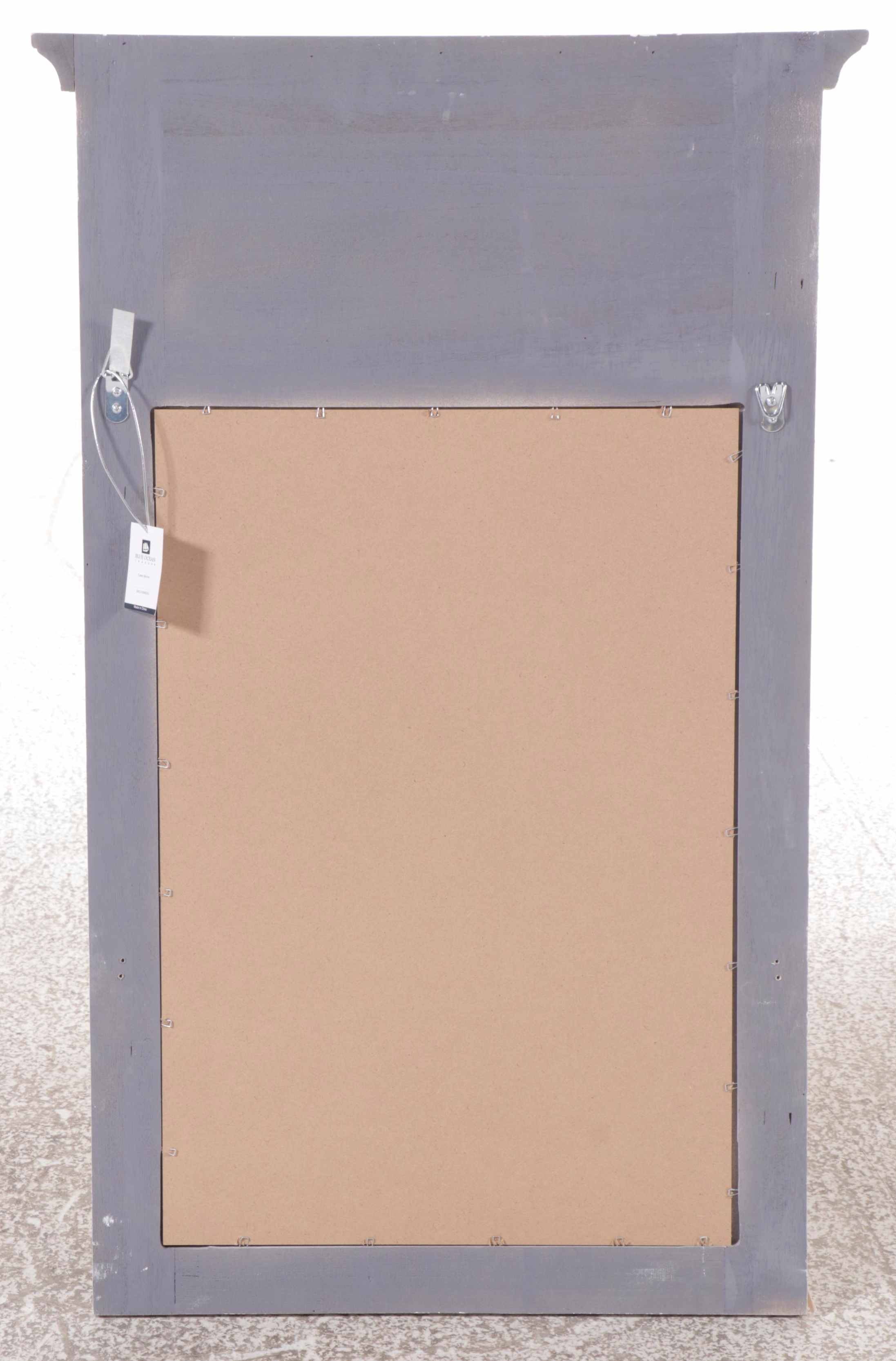 French Style Painted Wood Trumeau Mirror