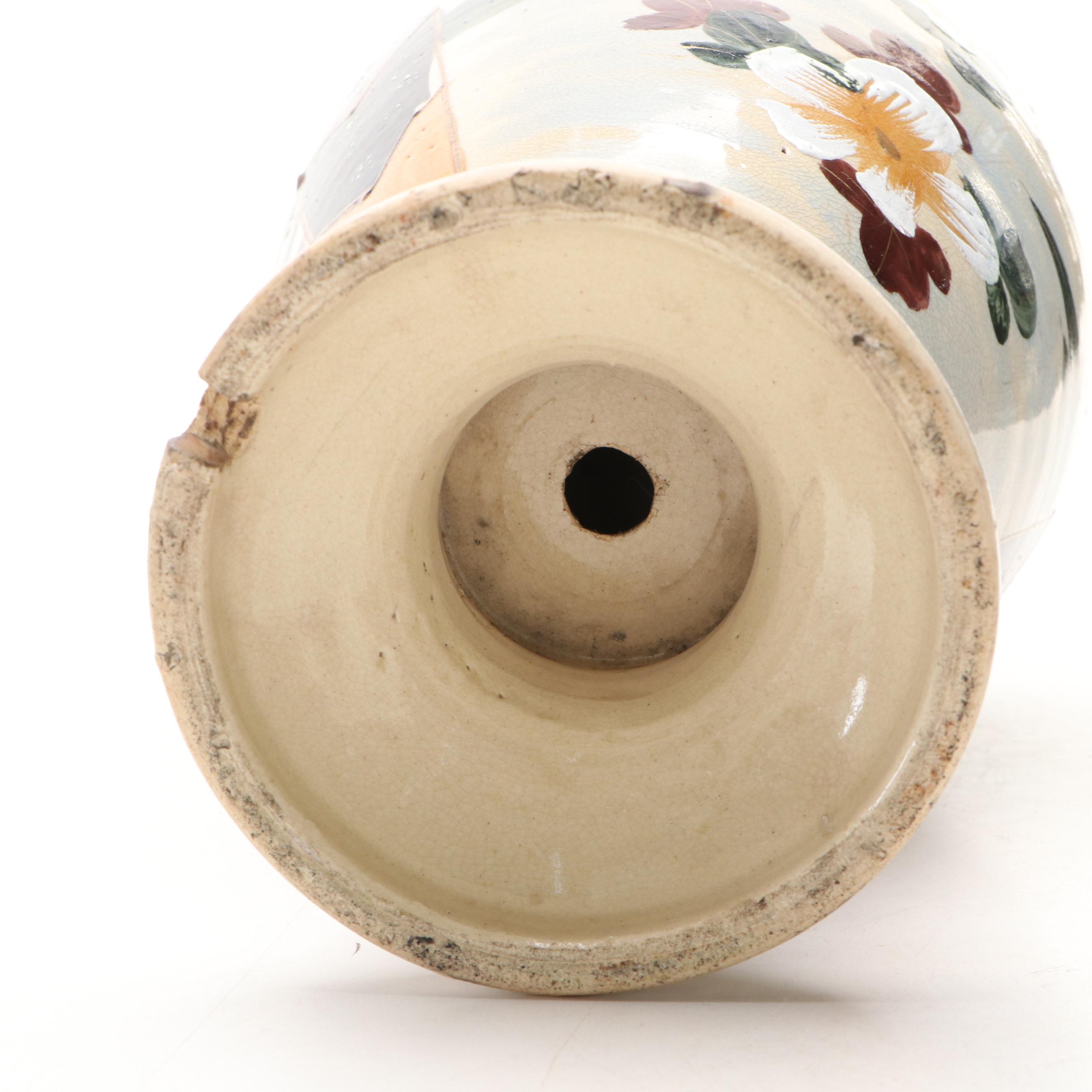 Japanese Satsuma Moriage Accented Vase, Early to Mid-20th Century