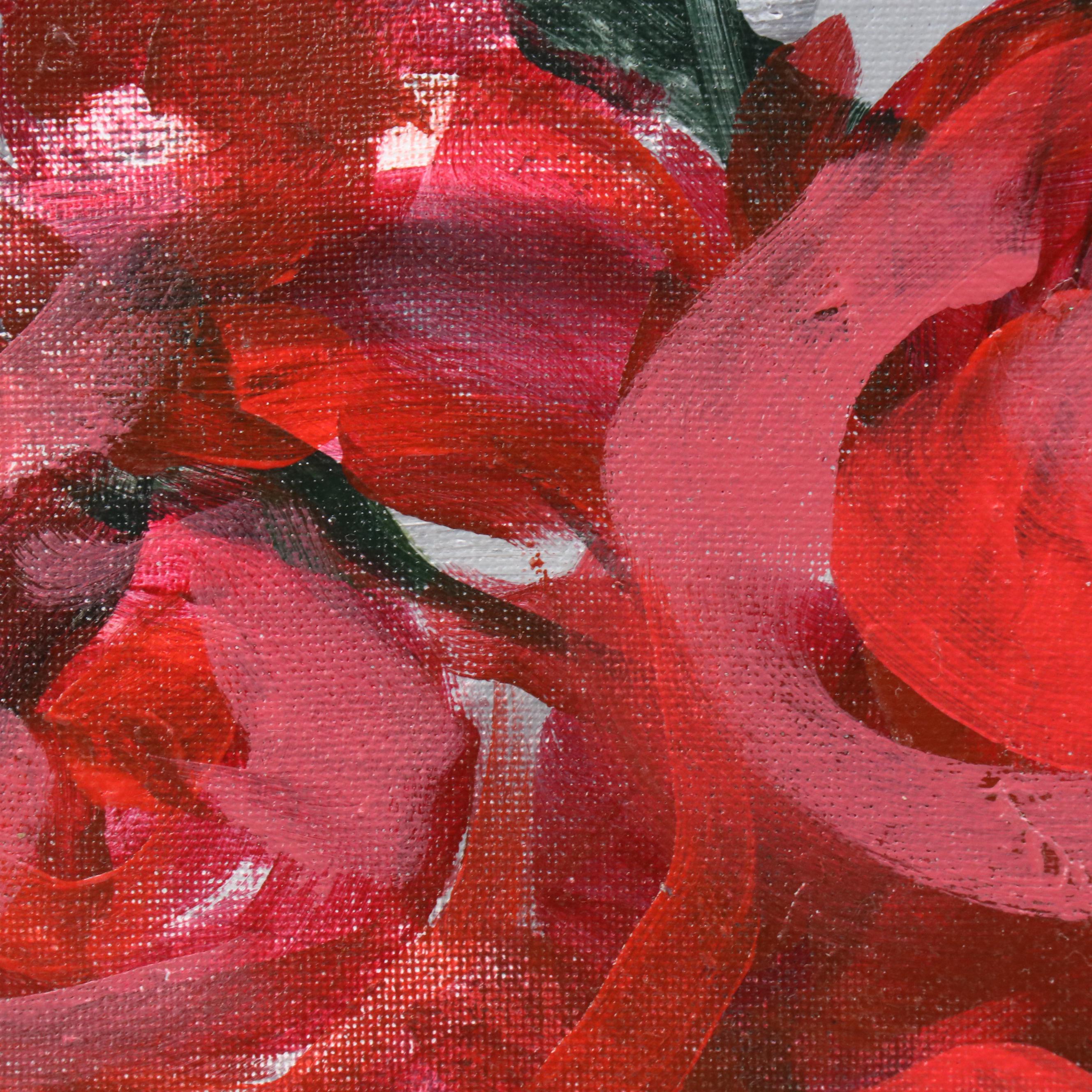 Said Oladejo-lawal Stylized Floral Acrylic Painting, 2020