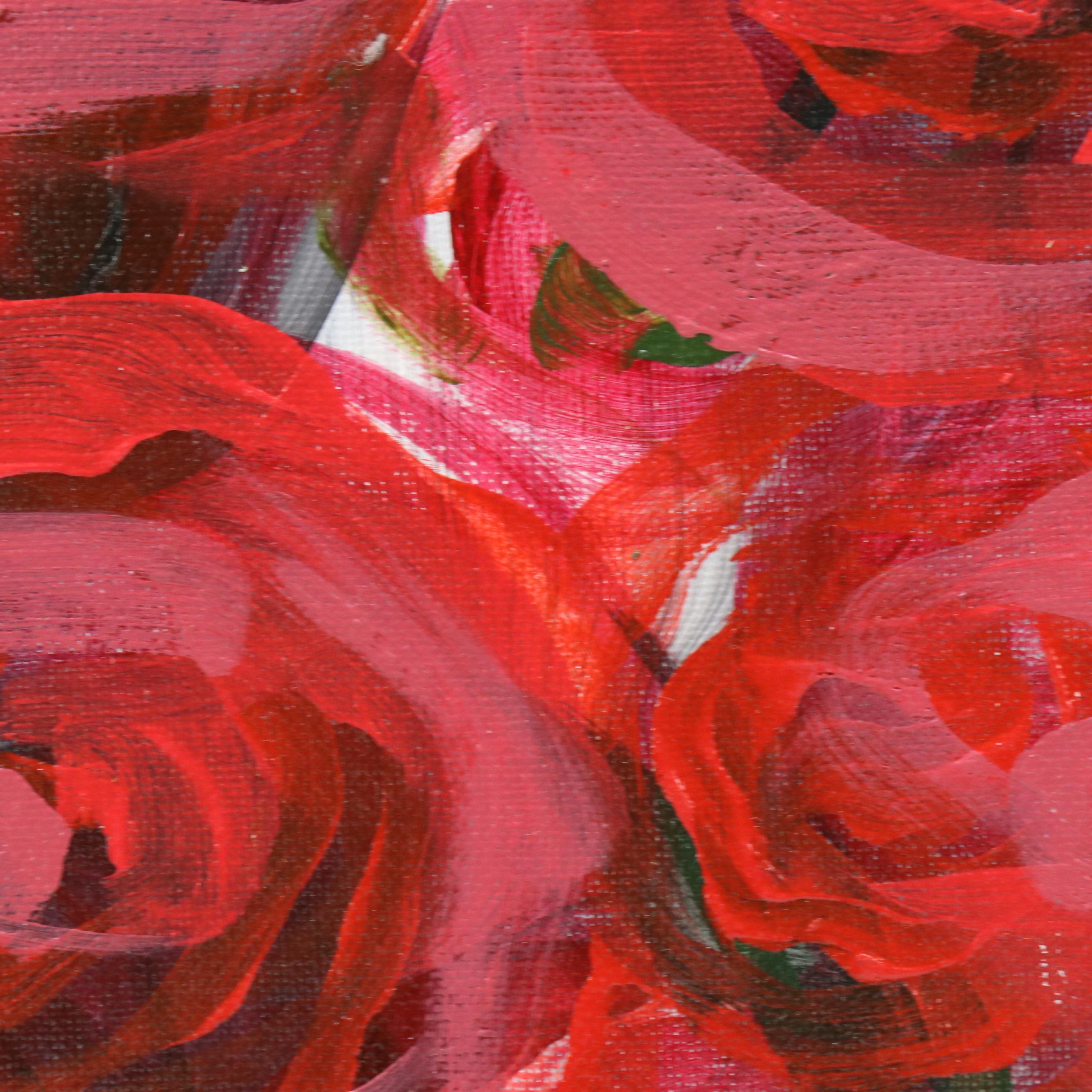 Said Oladejo-lawal Stylized Floral Acrylic Painting, 2020