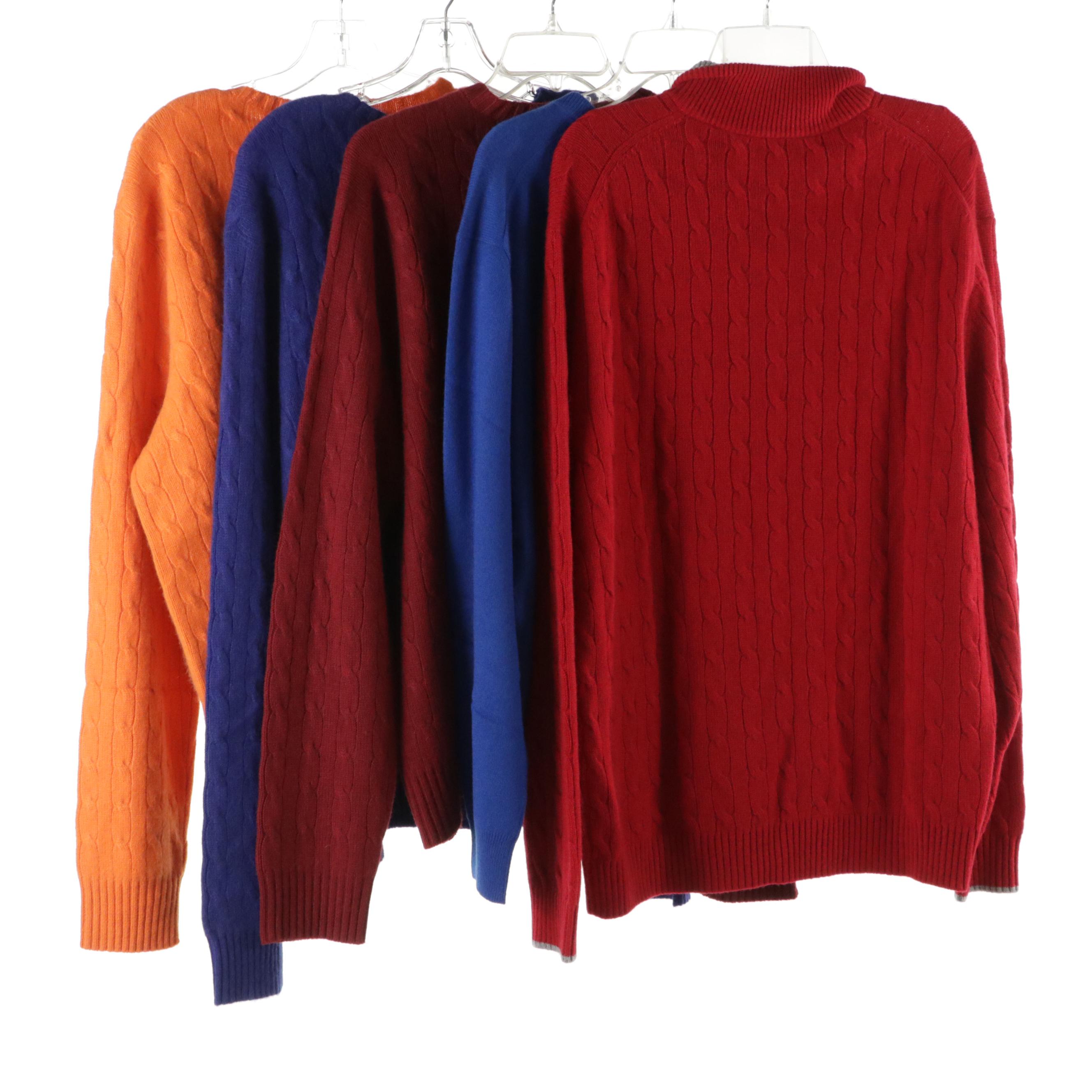 Men's Cashmere Polo By Ralph Lauren, Daniel Cremieux and Jos. A. Bank Sweaters