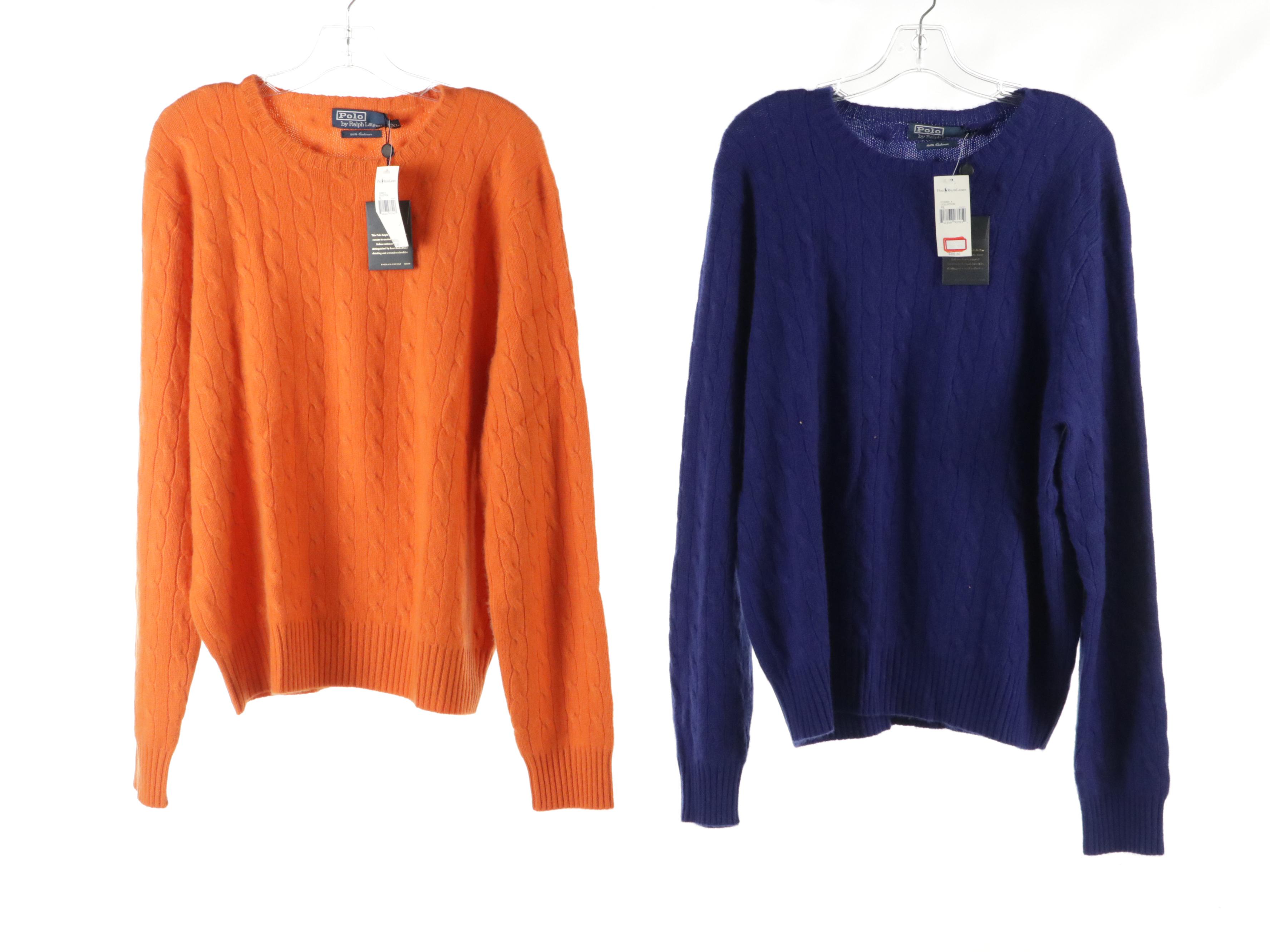 Men's Cashmere Polo By Ralph Lauren, Daniel Cremieux and Jos. A. Bank Sweaters