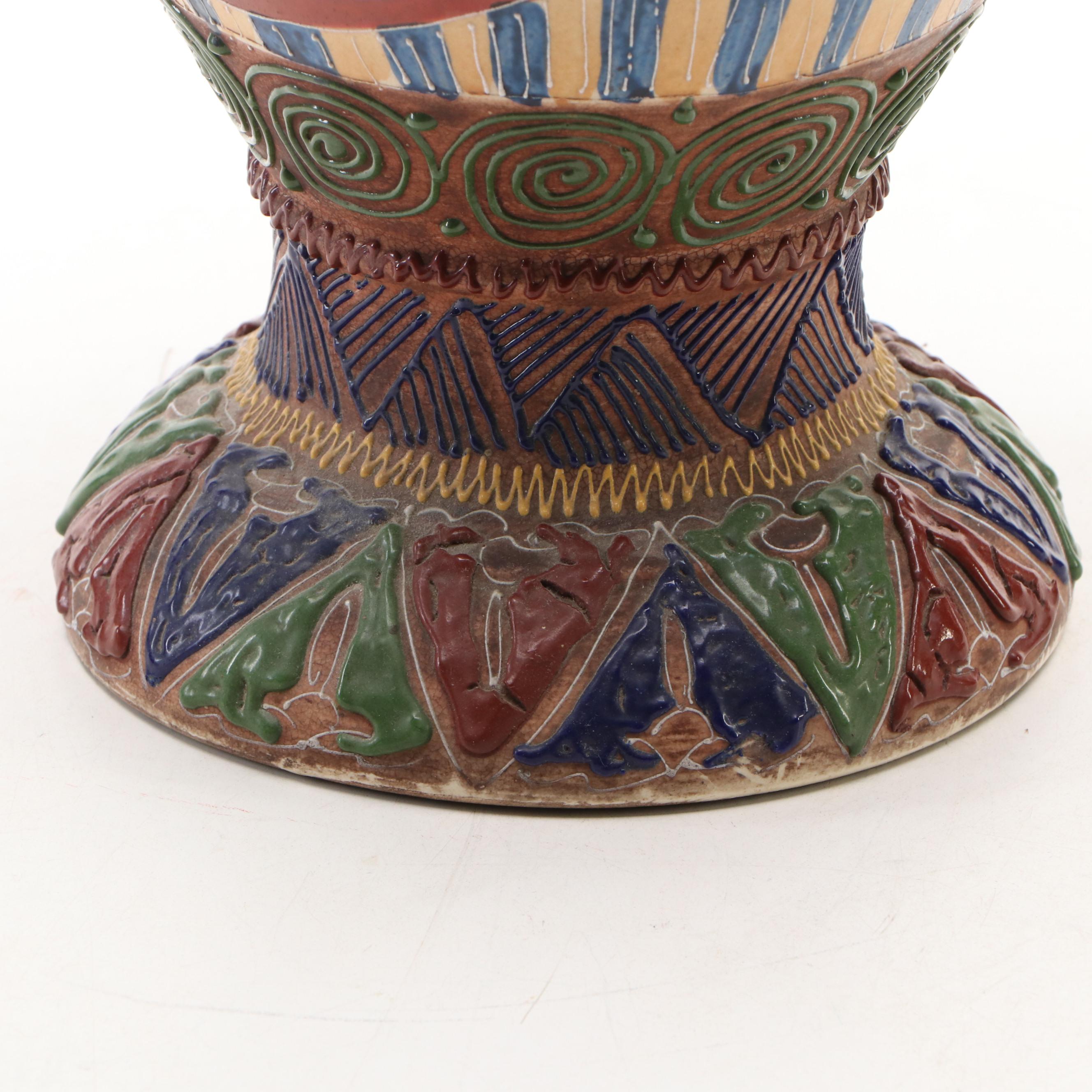 Japanese Satsuma Floor Vase, 20th Century