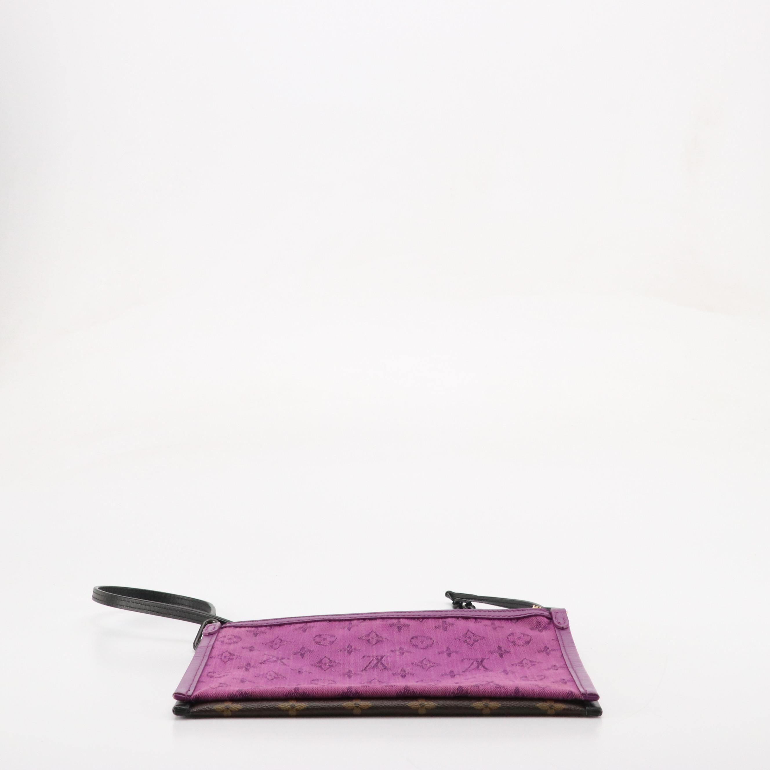 Louis Vuitton Limited Edition Double Flat Messenger Bag in Monogram Canvas/Denim