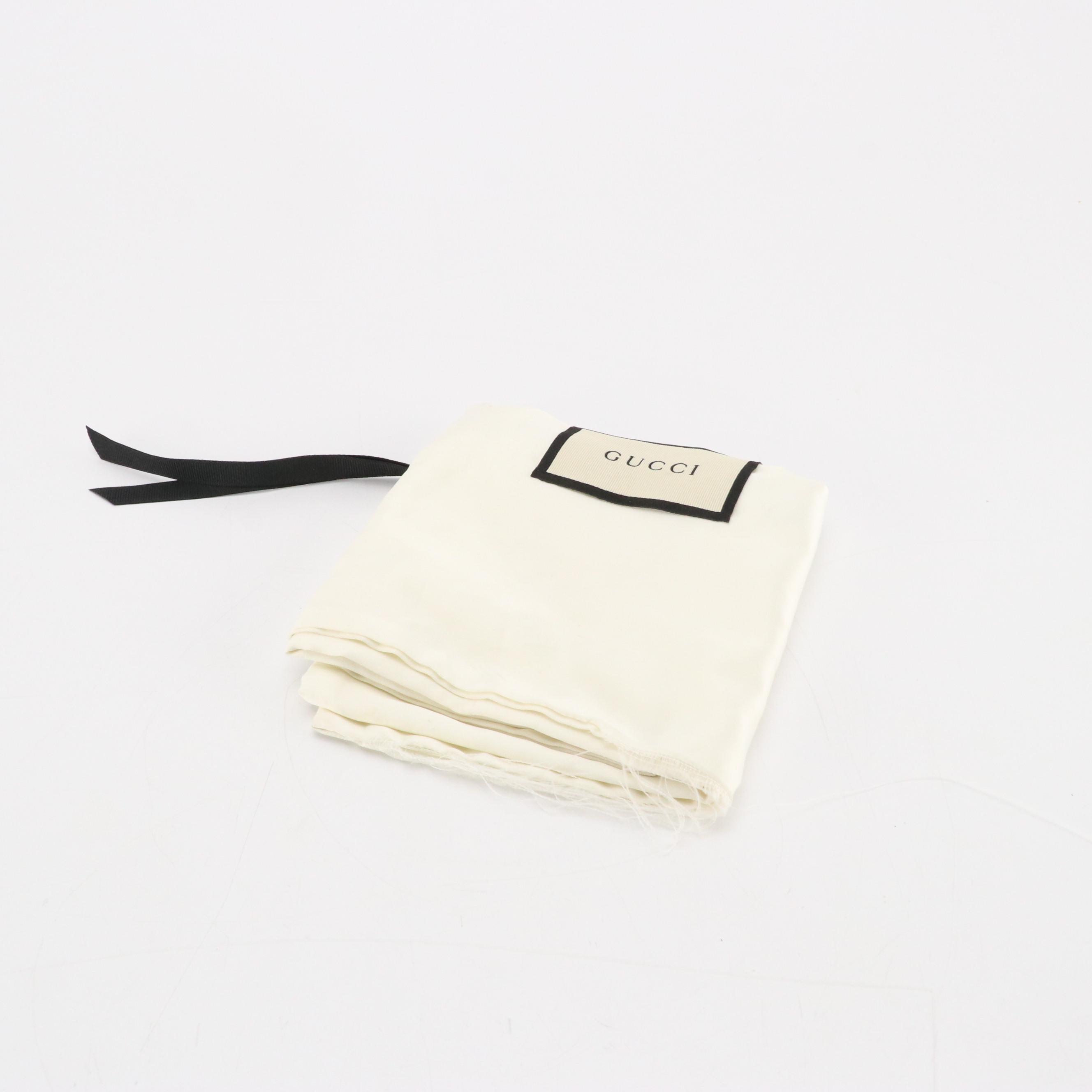 Gucci Ophidia Round Crossbody Bag in Web Striped White Leather