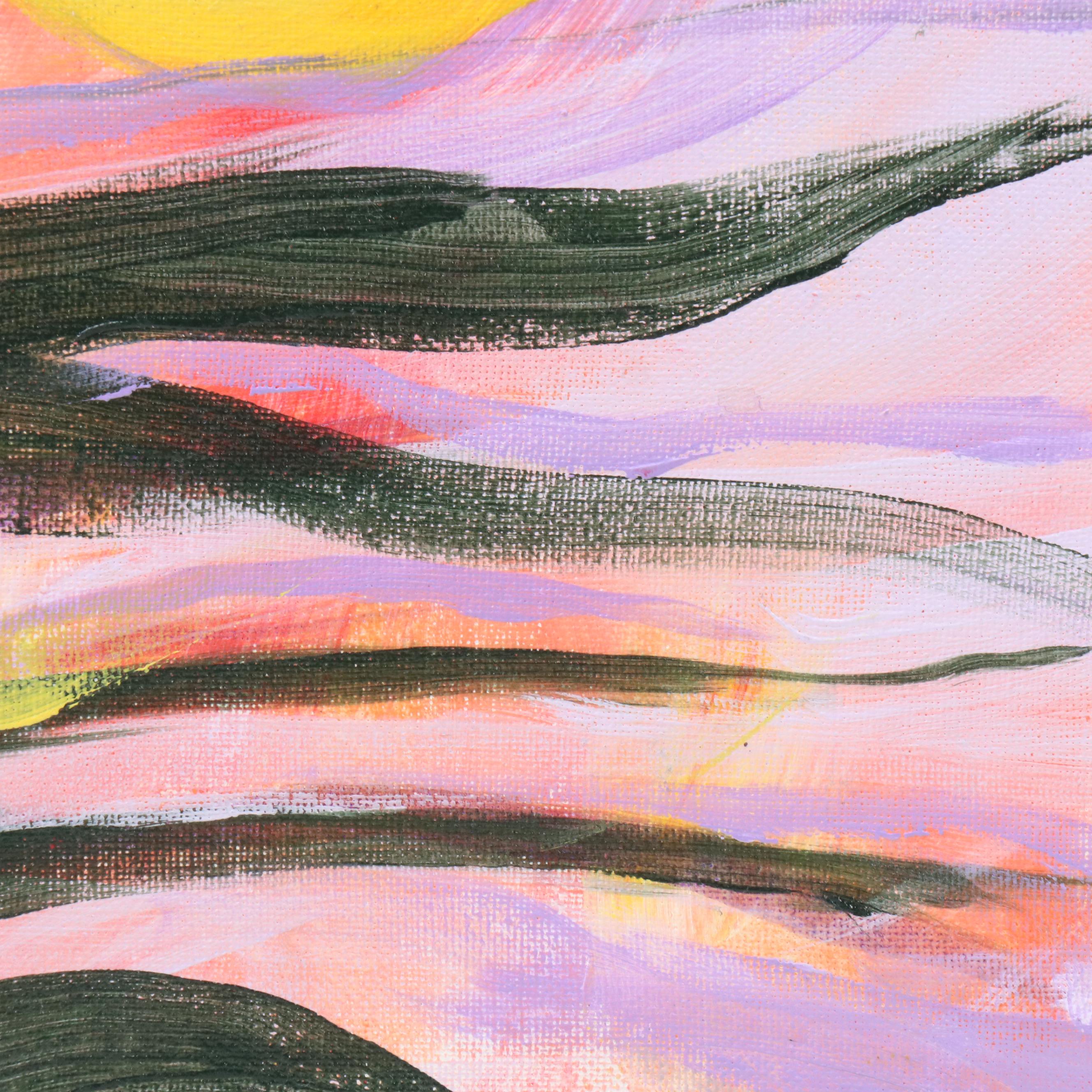 Said Oladejo-lawal Stylized Floral Acrylic Painting, 2020