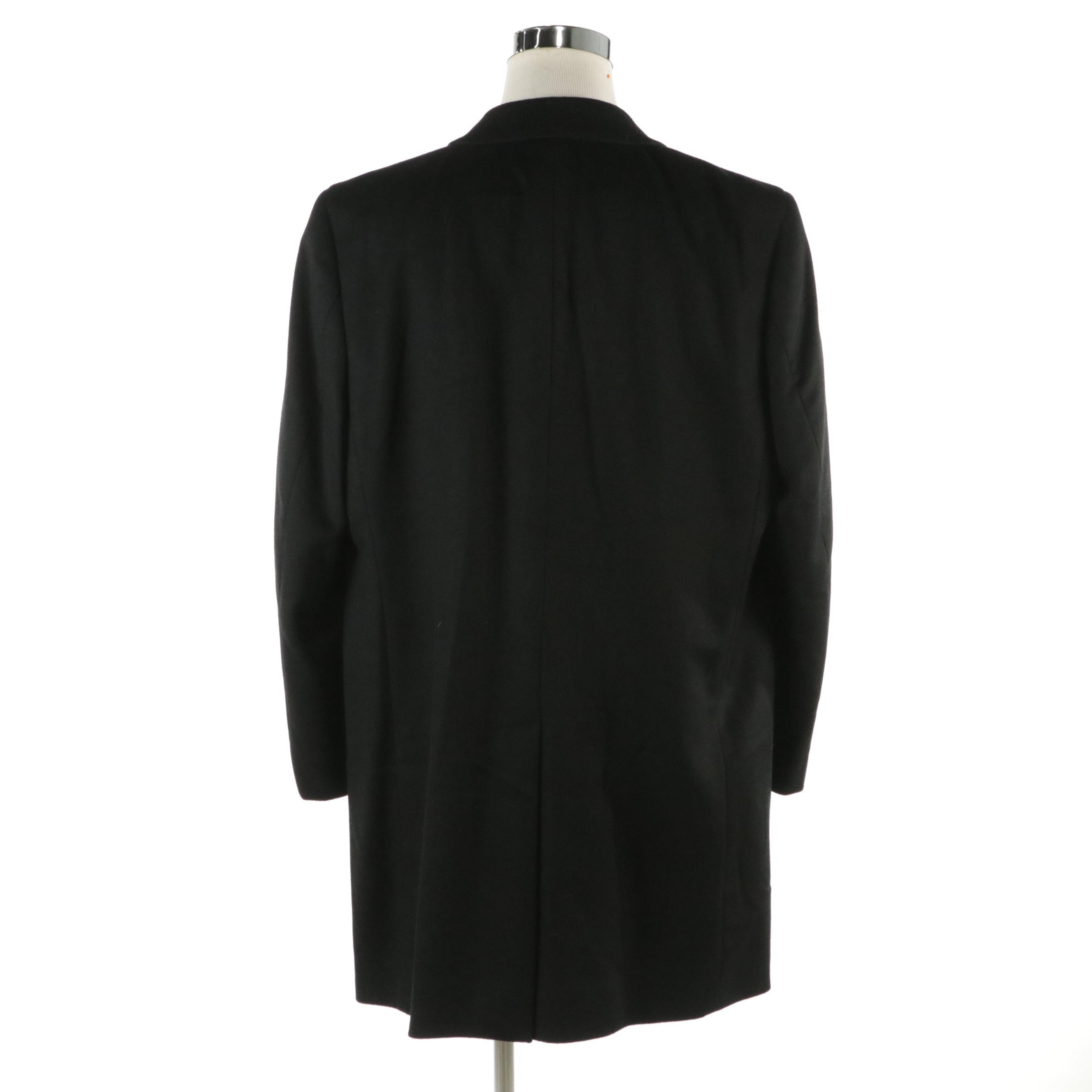 Men's Cardinal of Canada Black Cashmere Mid-Length Coat
