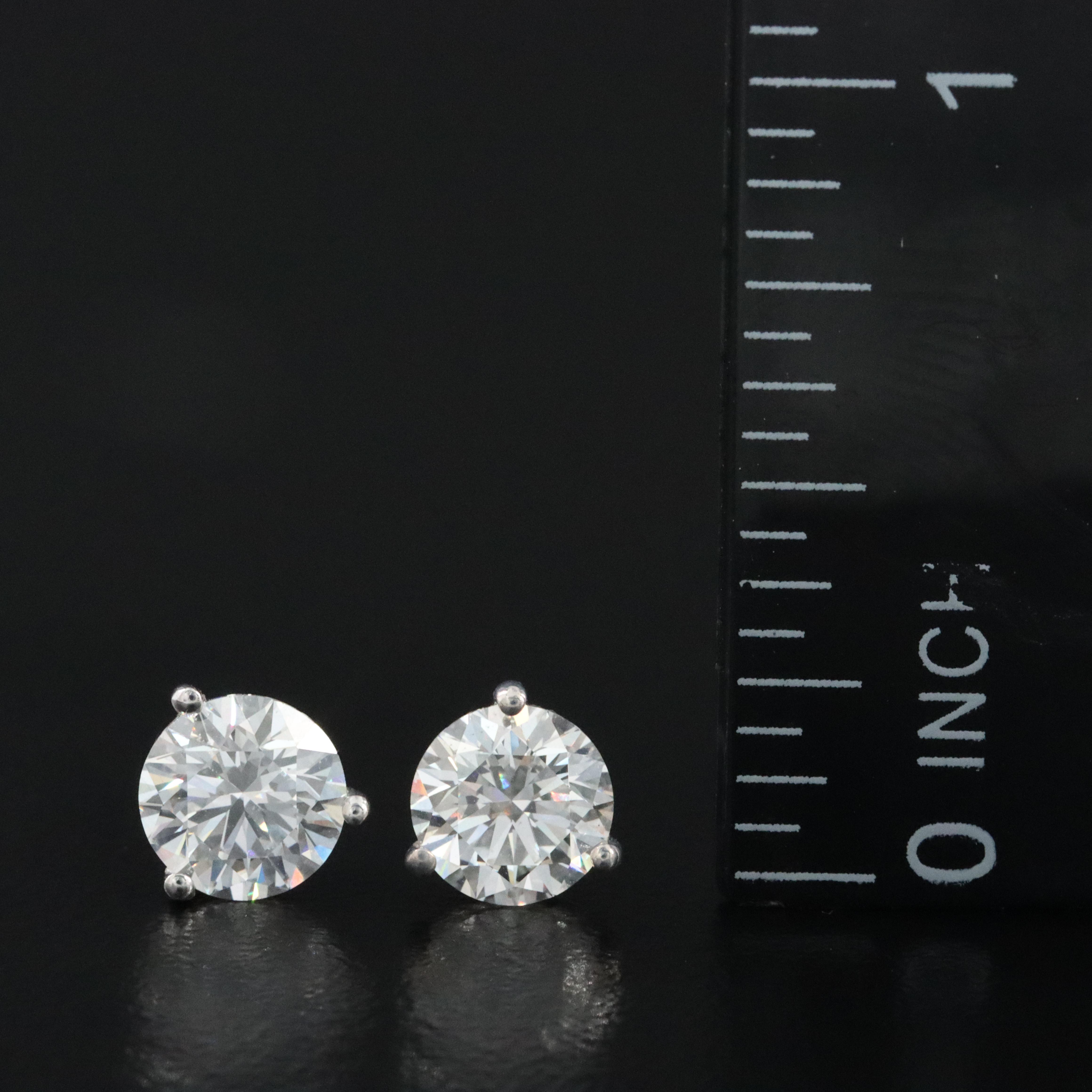 14K 1.98 CTW Lab Grown Diamond Martini Solitaire Earrings