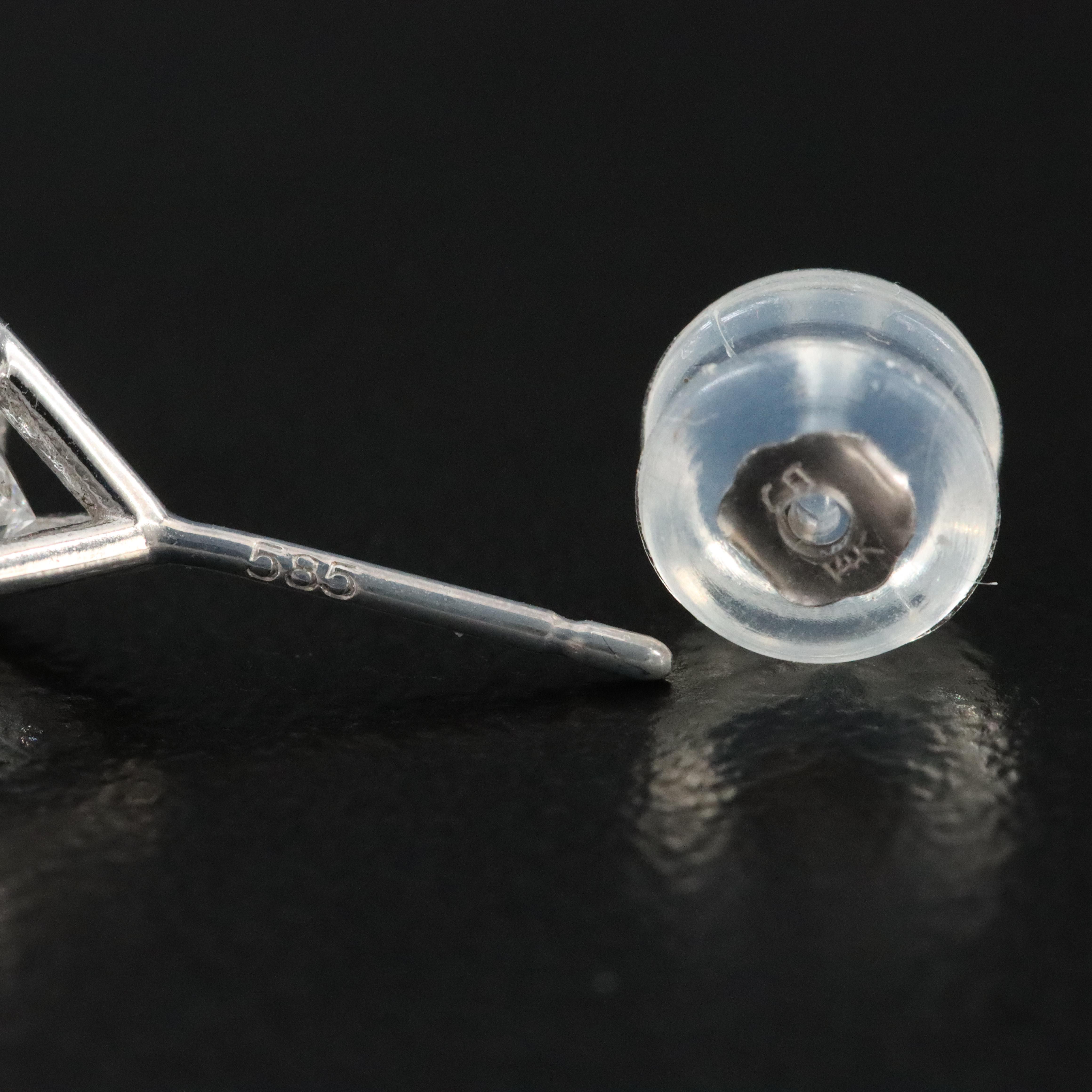 14K 1.98 CTW Lab Grown Diamond Martini Solitaire Earrings