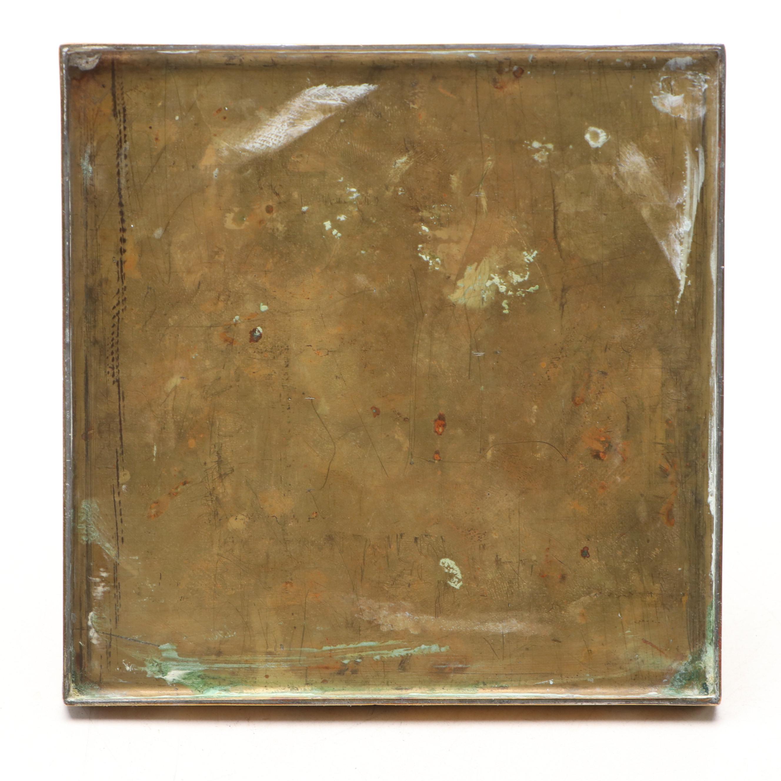 Working Copper and Brass Sculpture of Water Pump