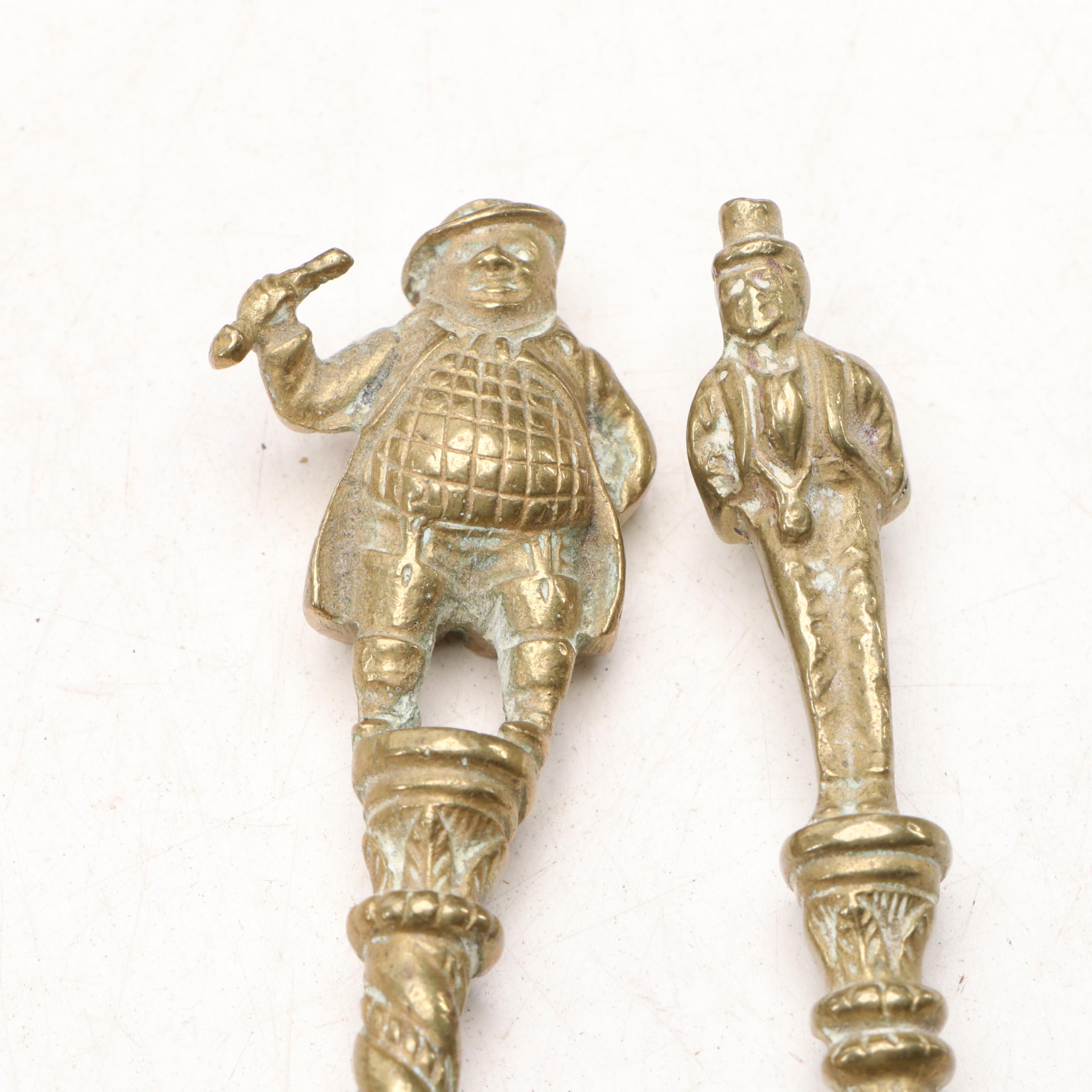 Brass Mortar with Pestle, Spoons, and Diwali Burner/Lamp with Underplate