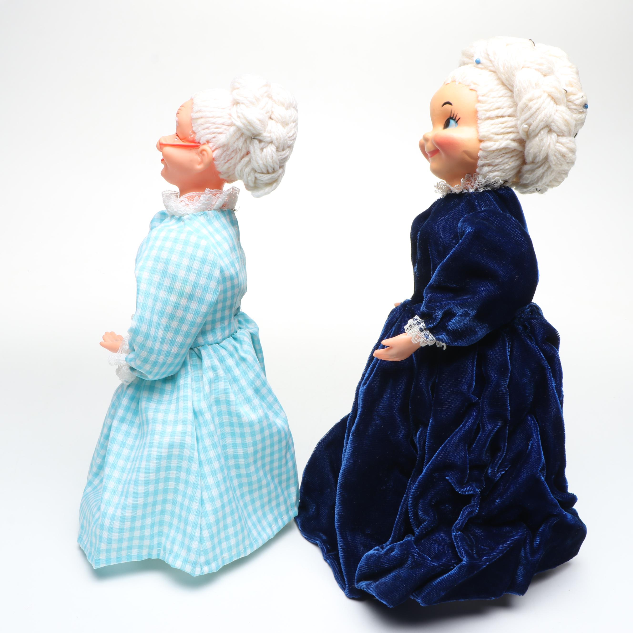 Handmade Dish Soap Bottle Dolls, Mid to Late 20th Century