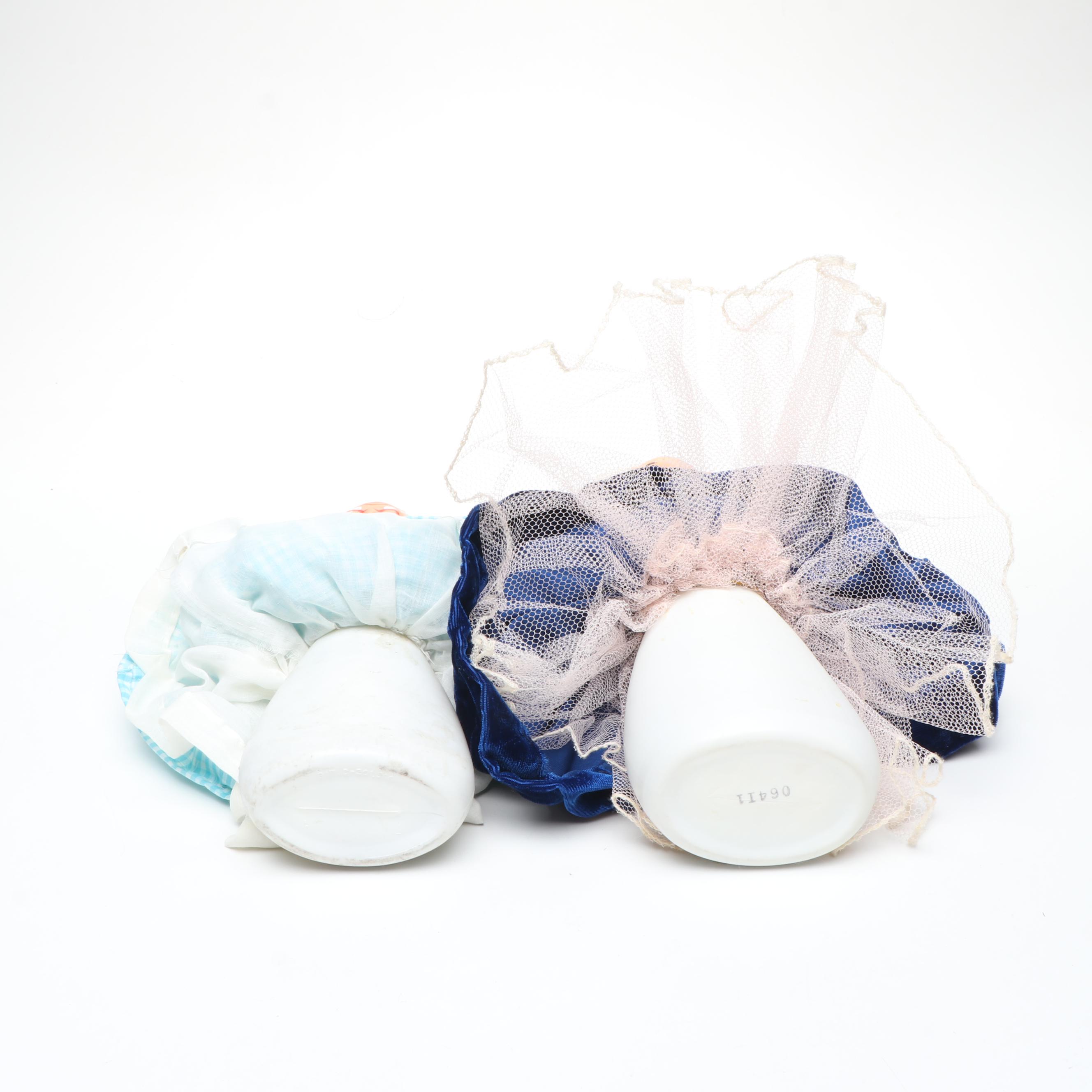 Handmade Dish Soap Bottle Dolls, Mid to Late 20th Century