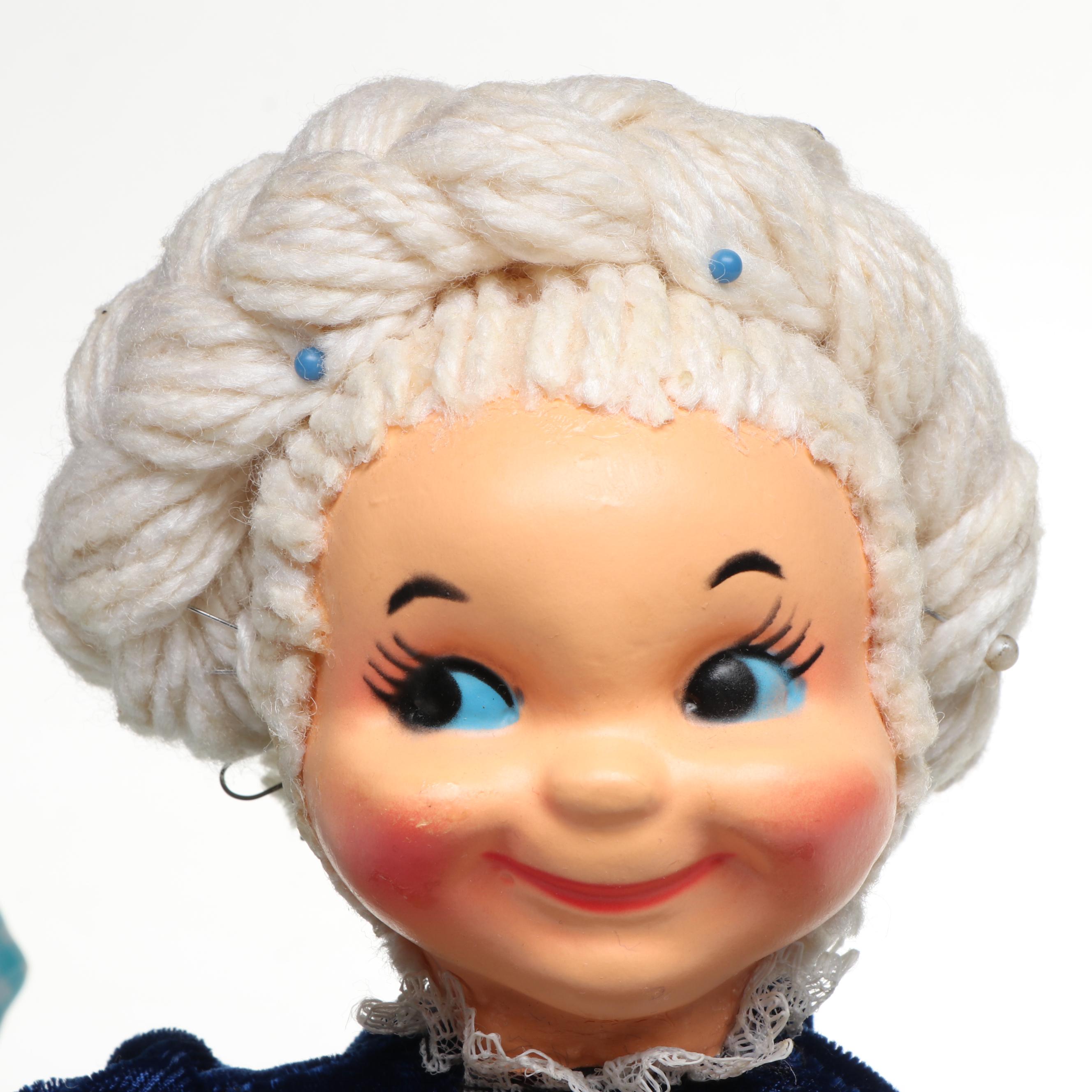 Handmade Dish Soap Bottle Dolls, Mid to Late 20th Century