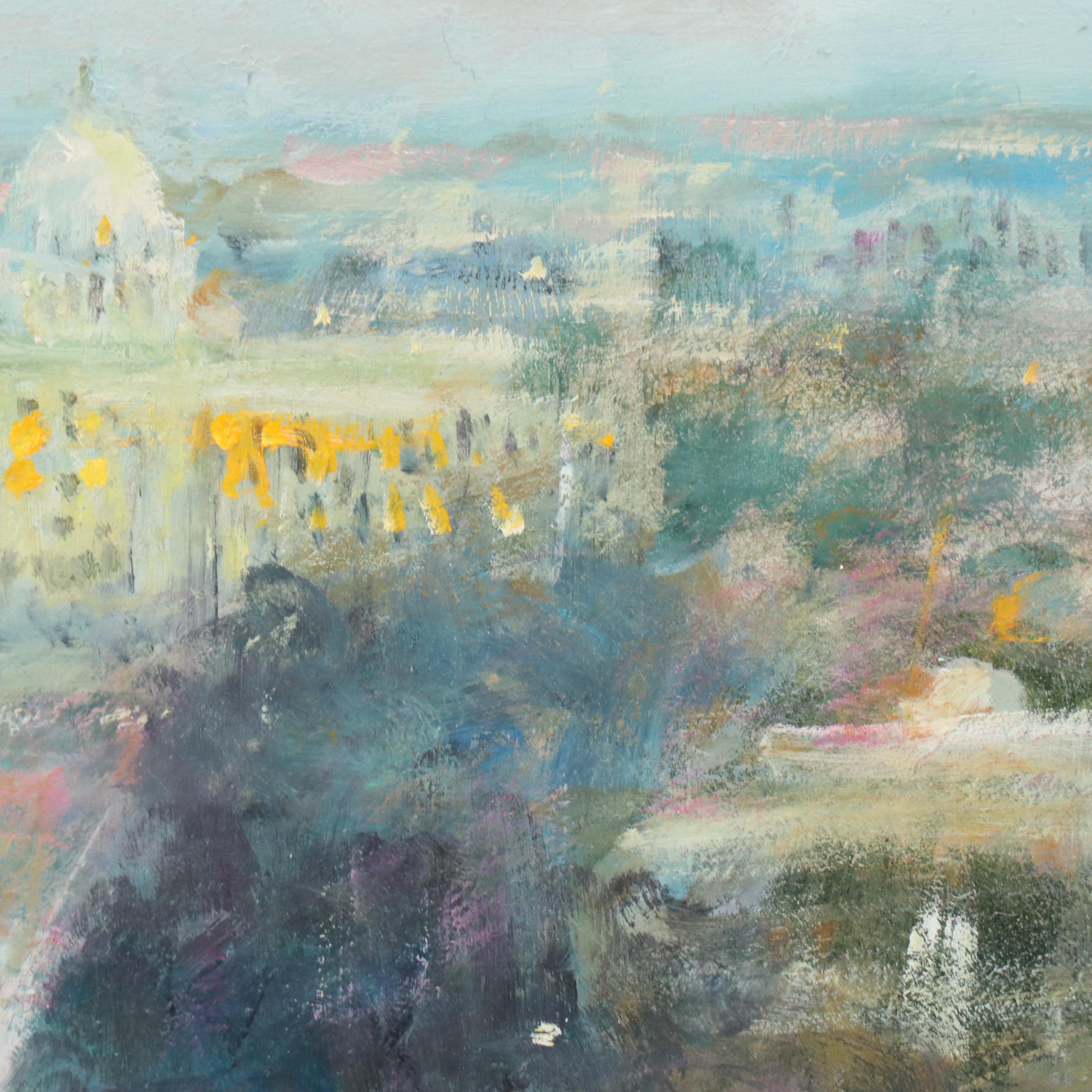 Nino Pippa Cityscape Oil Painting "Washington, DC - Capitol Hill," 2019