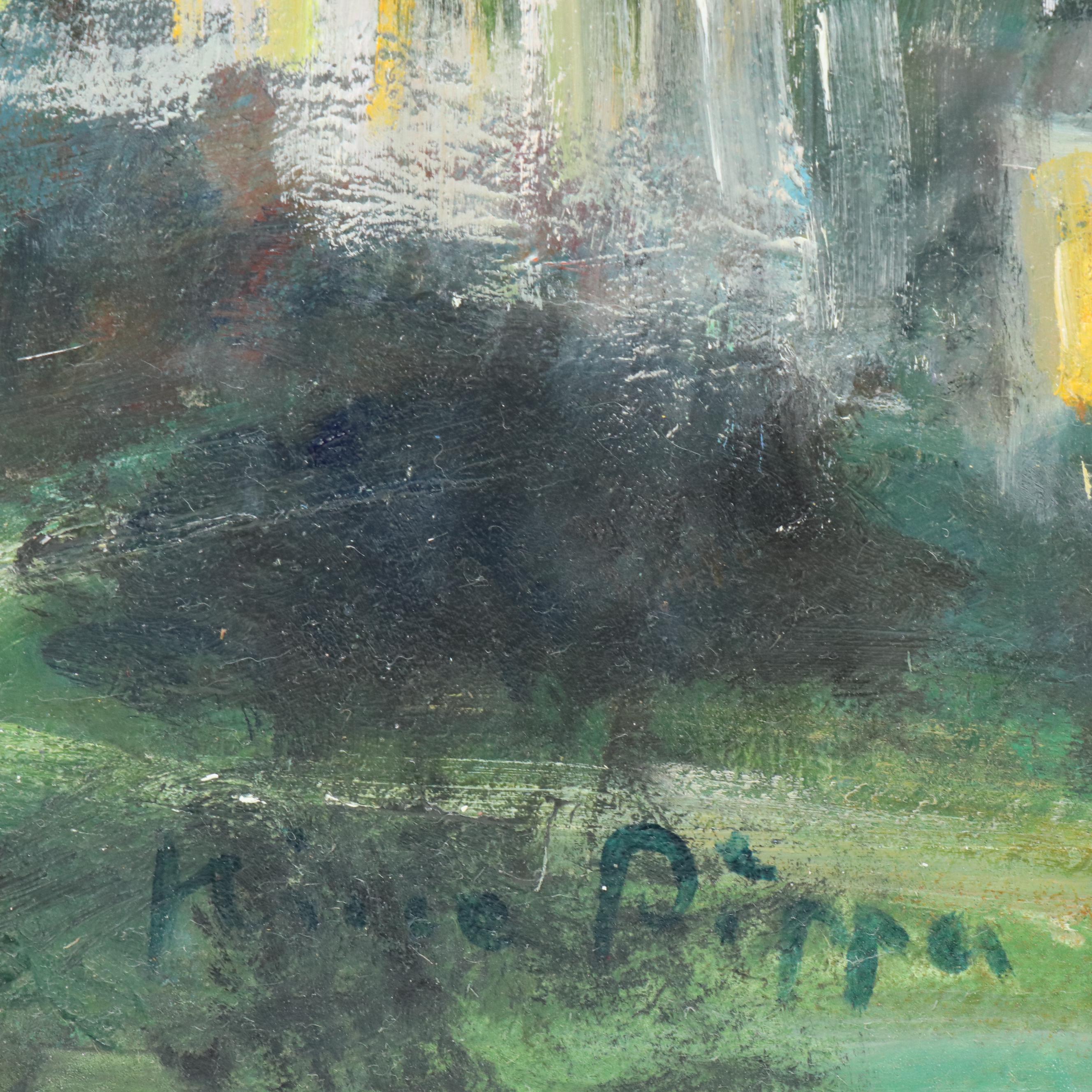 Nino Pippa Cityscape Oil Painting "Washington, DC - Capitol Hill," 2019