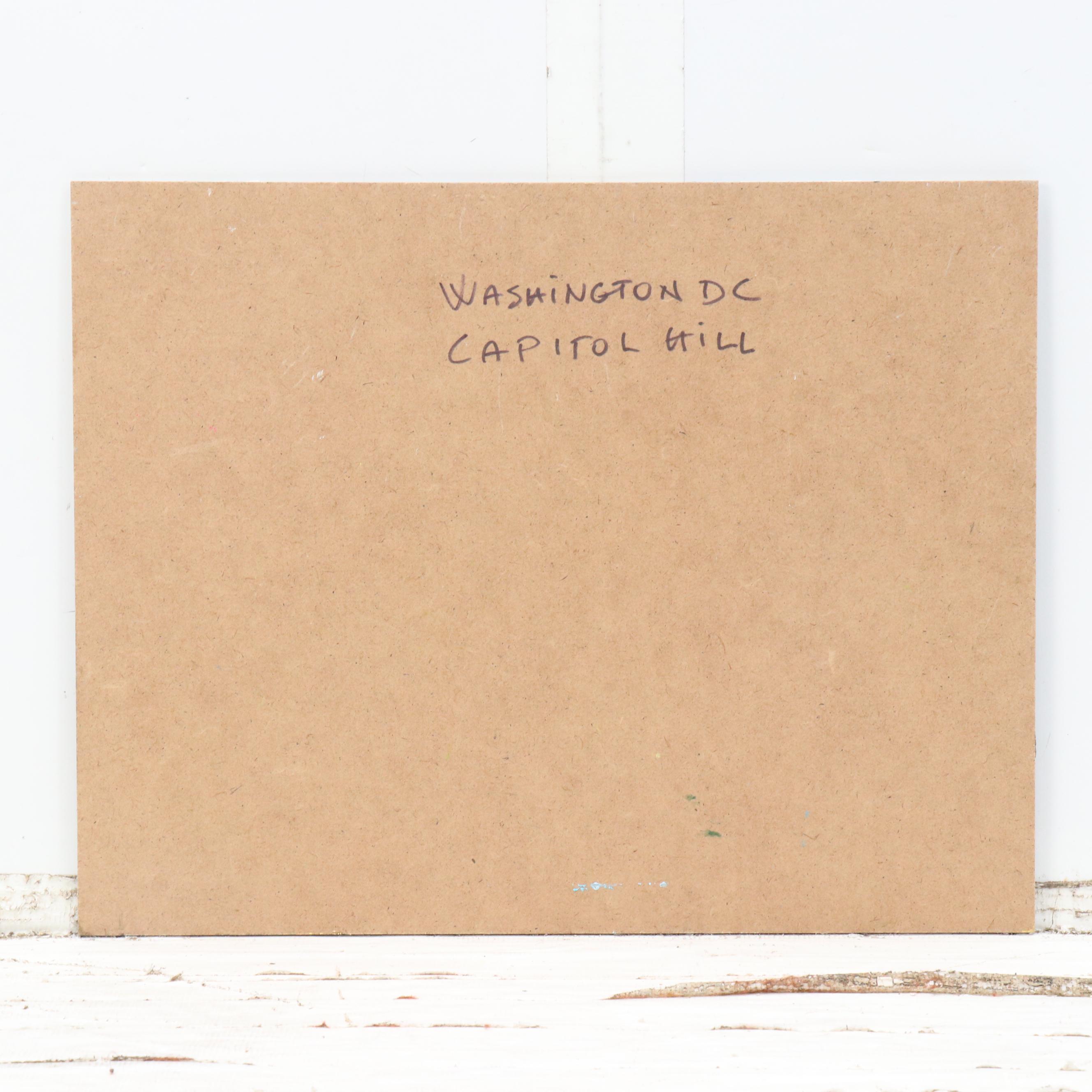 Nino Pippa Cityscape Oil Painting "Washington, DC - Capitol Hill," 2019