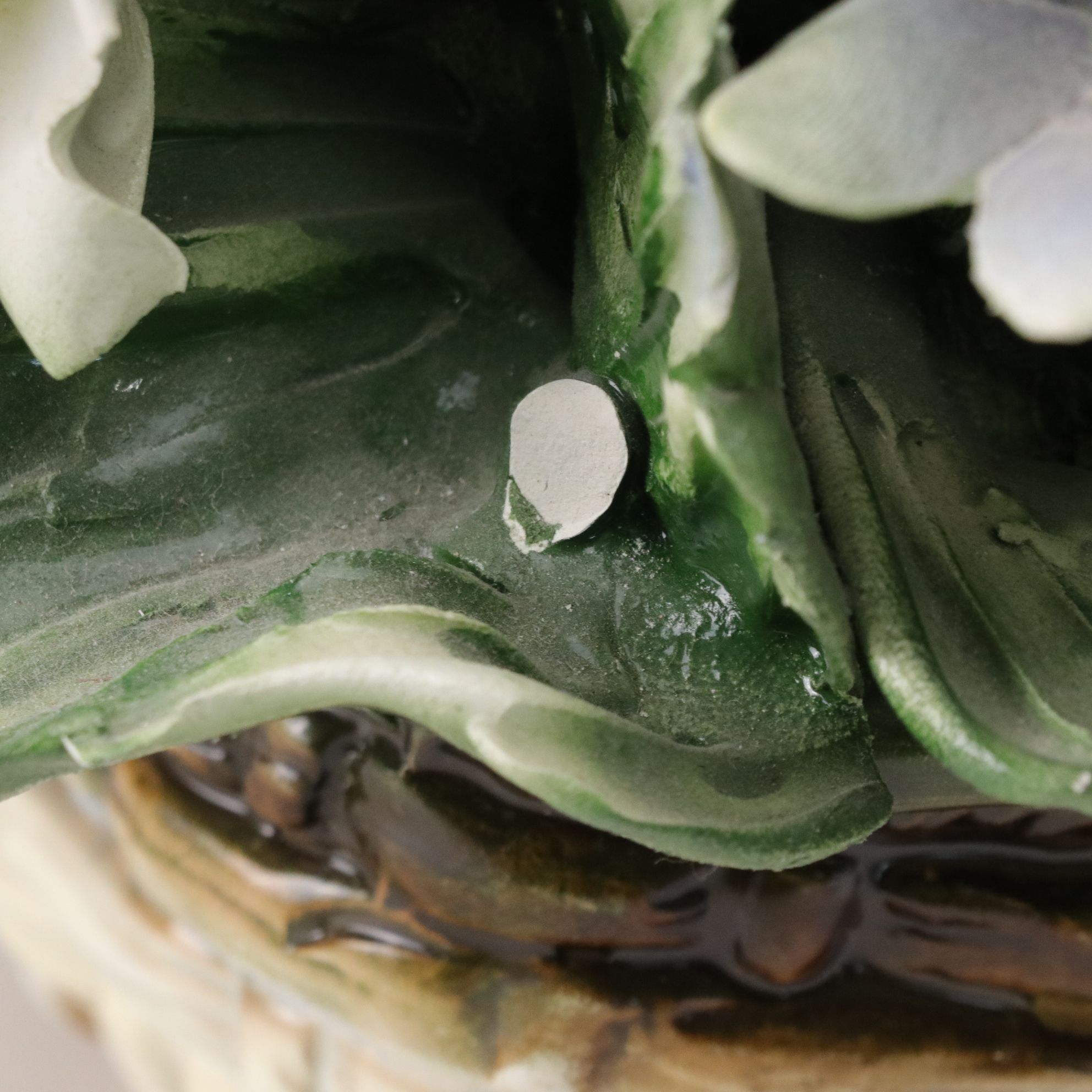 Capodimonte Porcelain Flower Arrangement & Basket