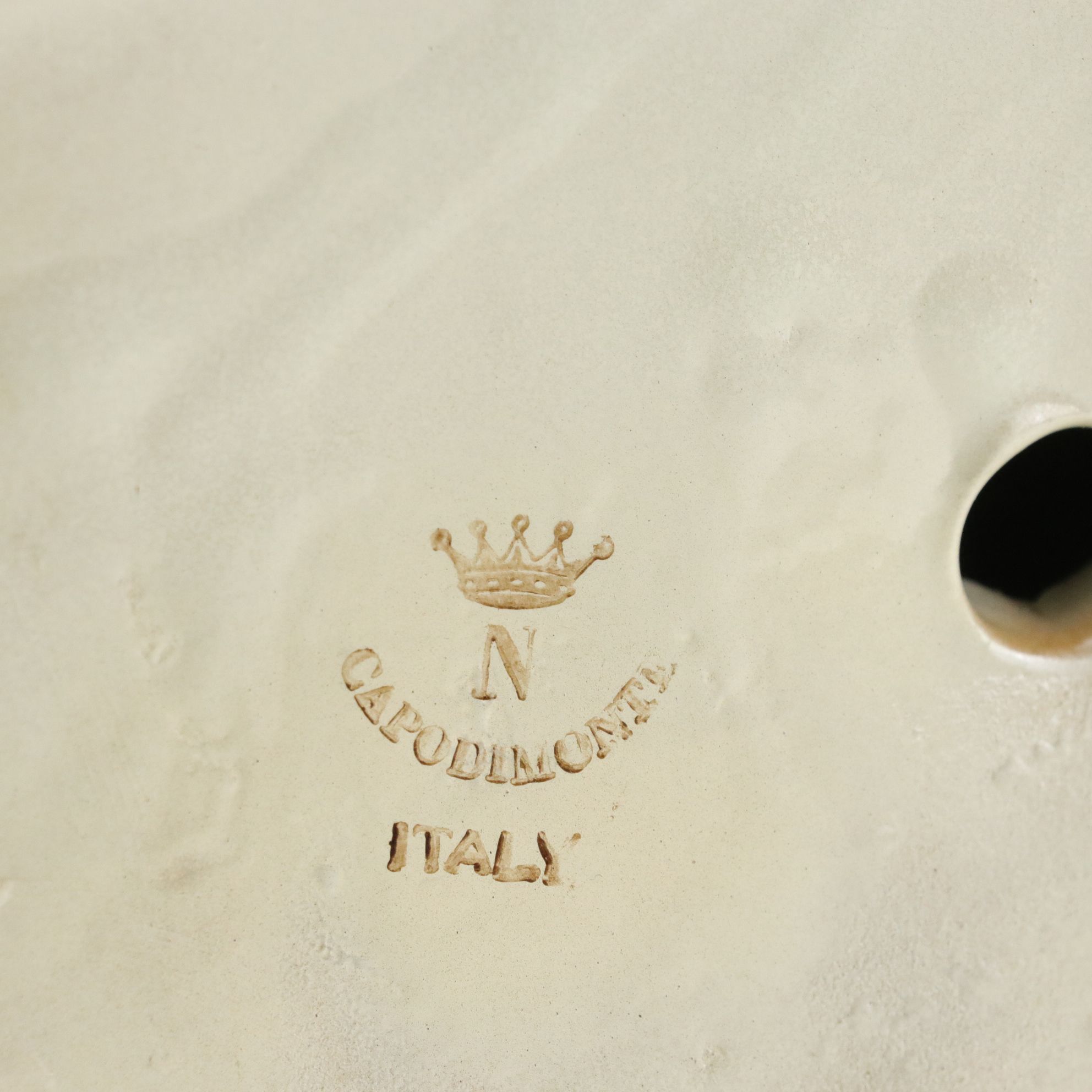 Capodimonte Porcelain Flower Arrangement & Basket