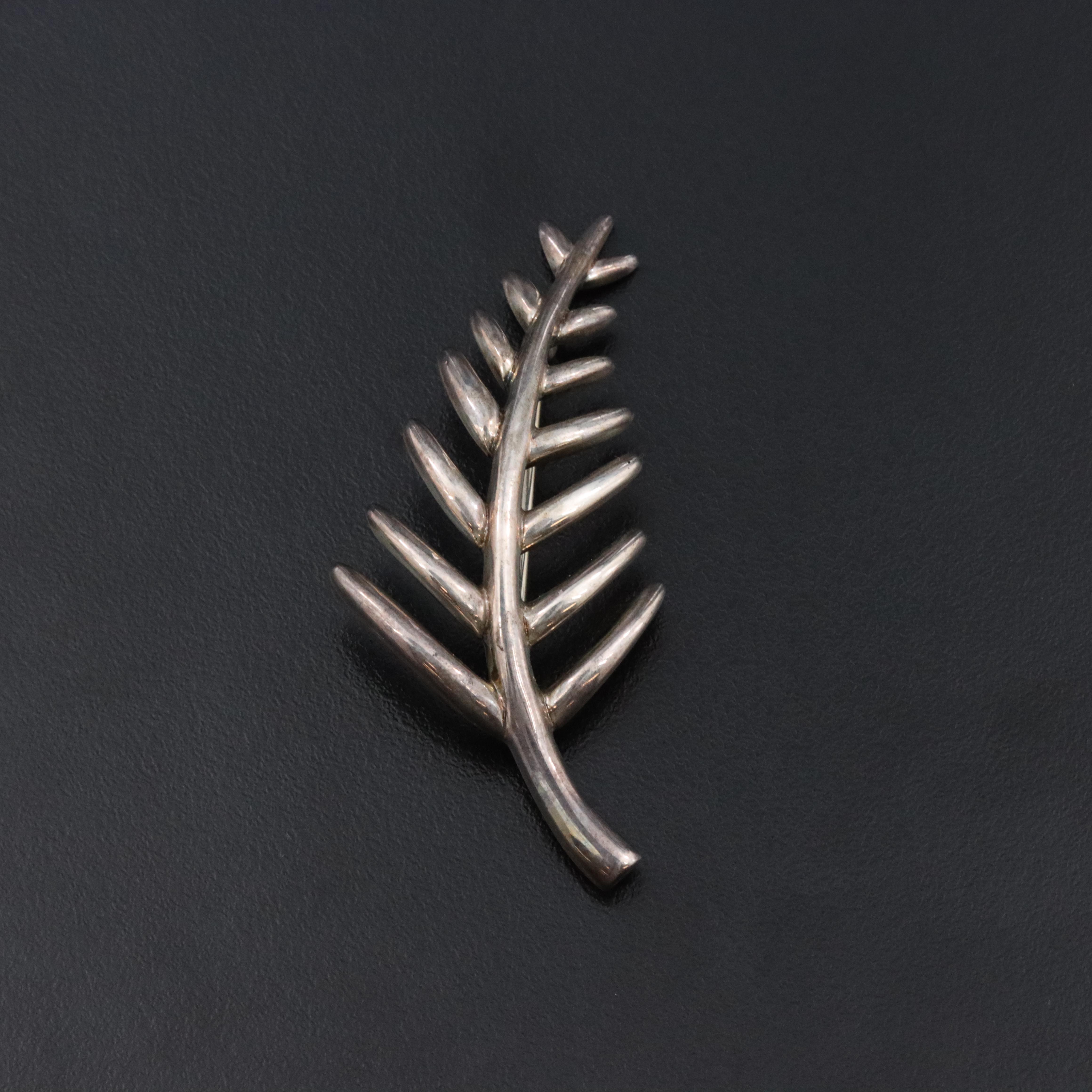 Tiffany & Co. Sterling Palm Leaf Brooch