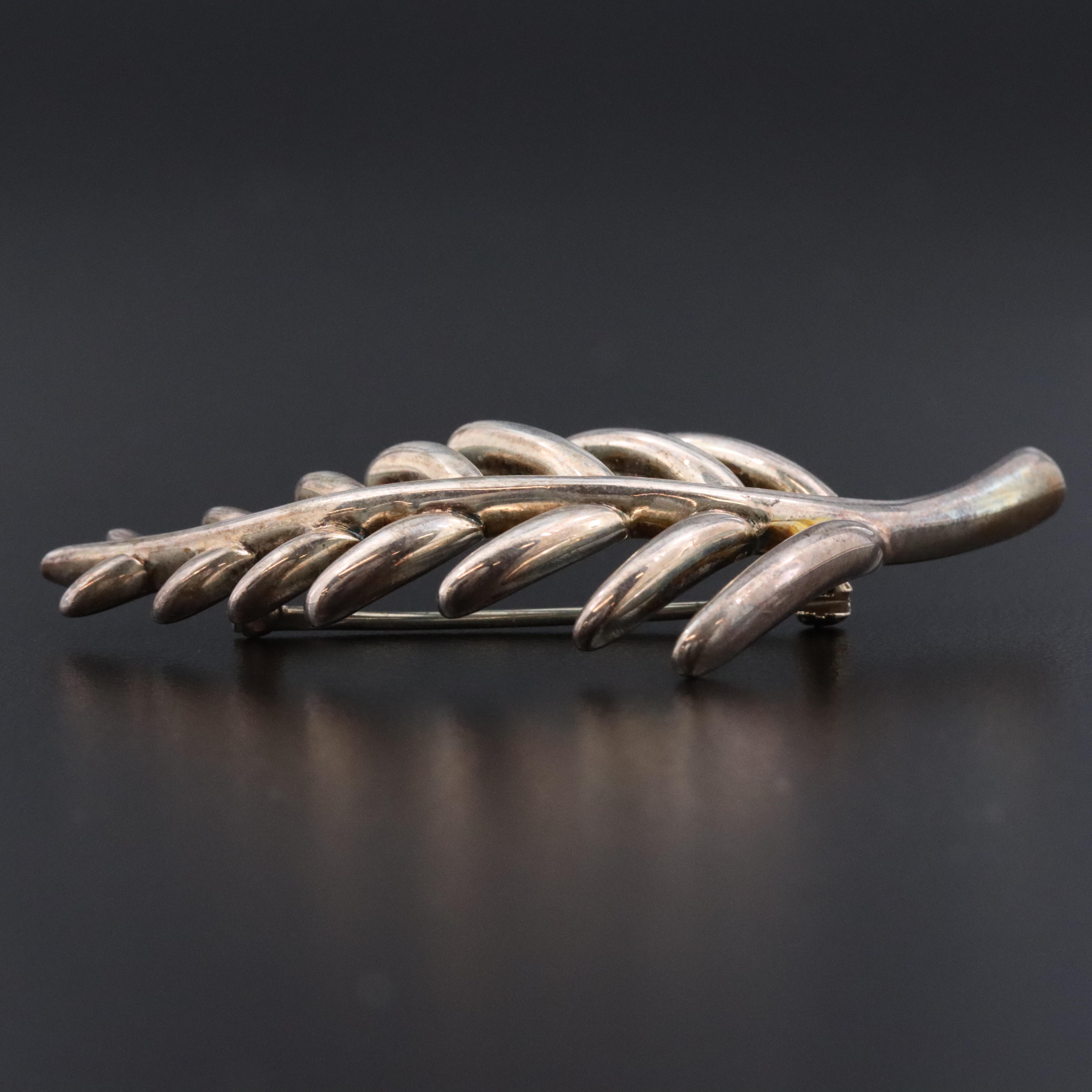 Tiffany & Co. Sterling Palm Leaf Brooch