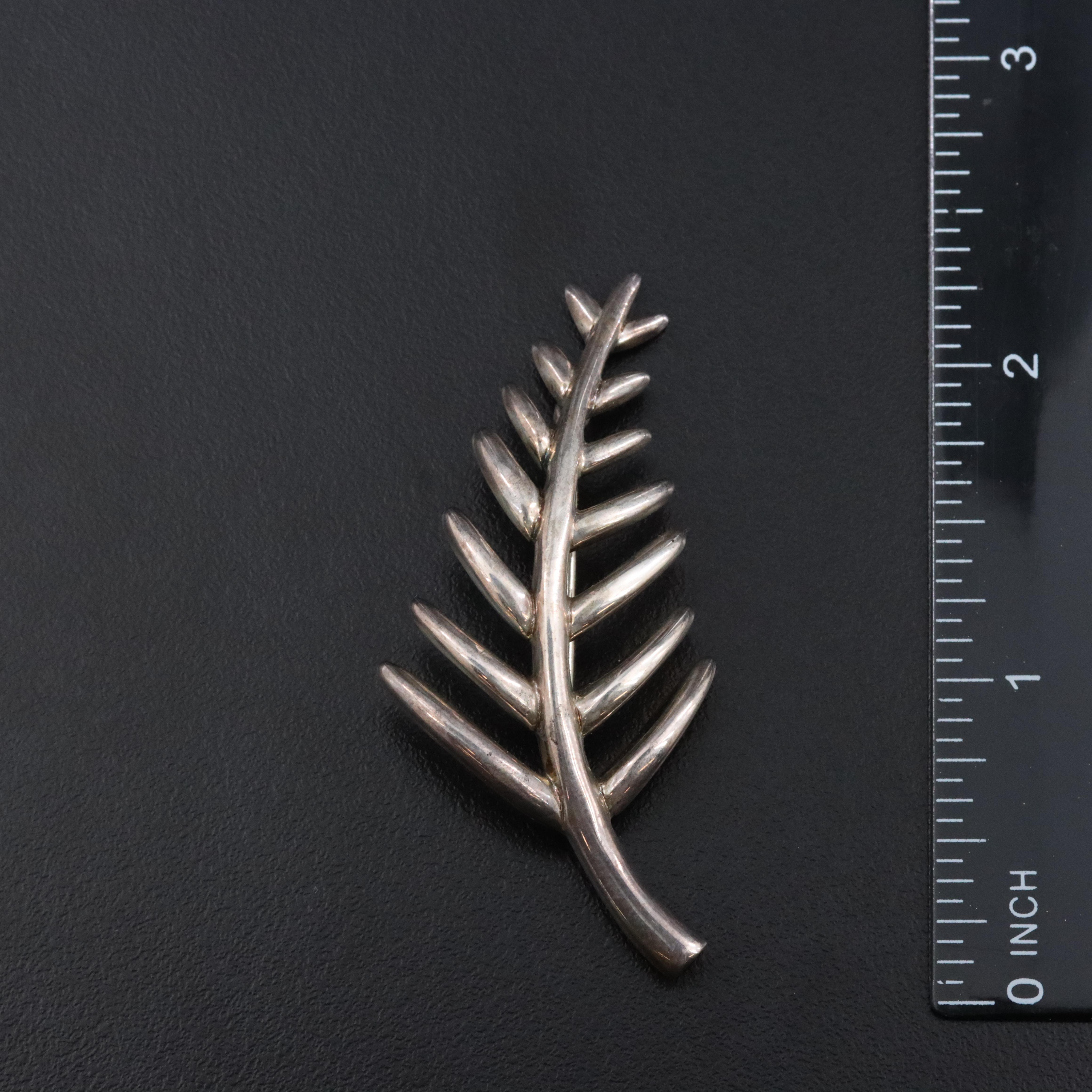 Tiffany & Co. Sterling Palm Leaf Brooch