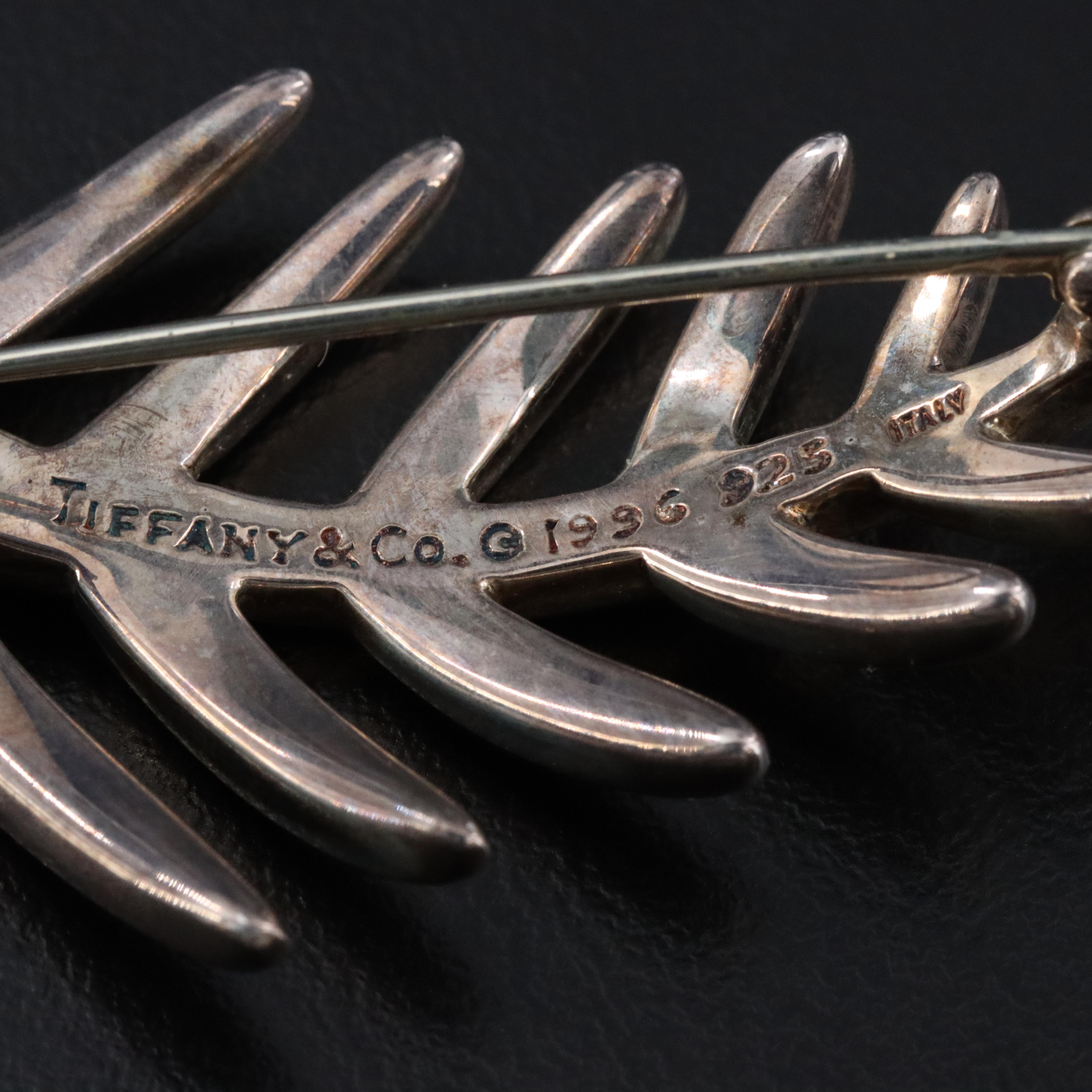 Tiffany & Co. Sterling Palm Leaf Brooch