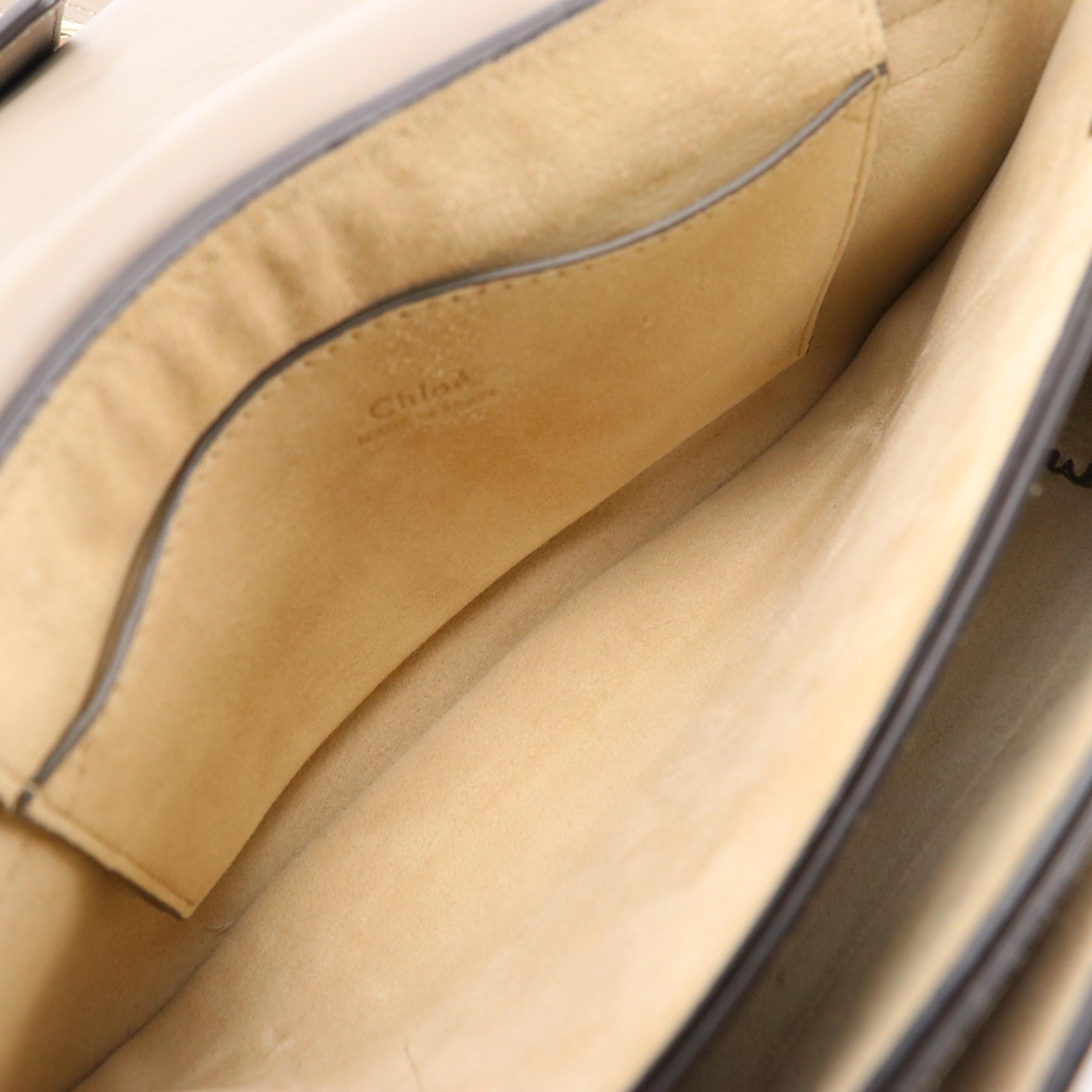 Chloé Faye Crossbody Bag in Grey Taupe Leather and Suede