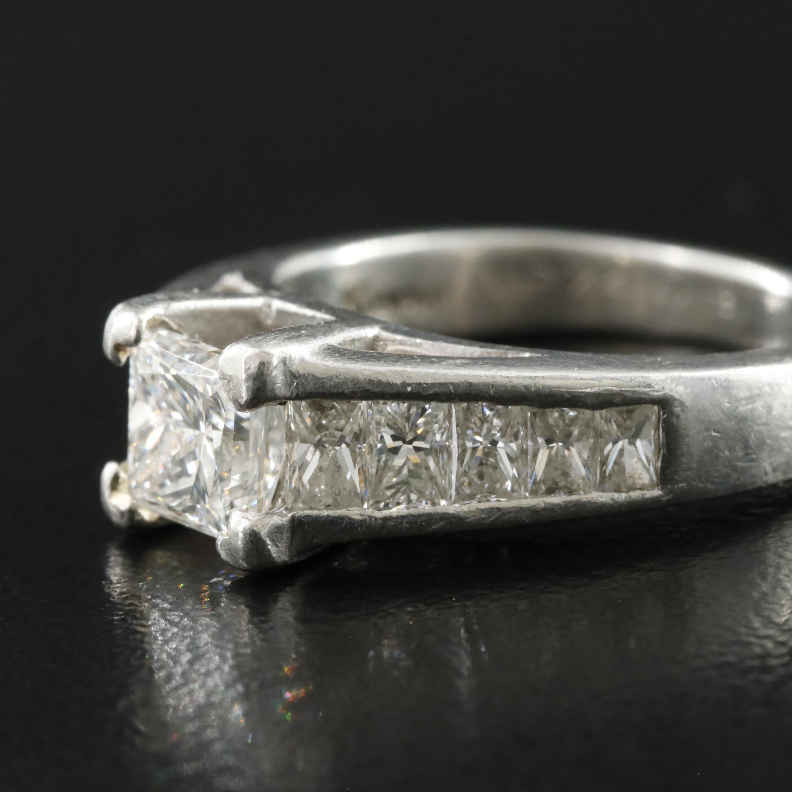Platinum 2.04 CTW Diamond Ring with Online GIA Report