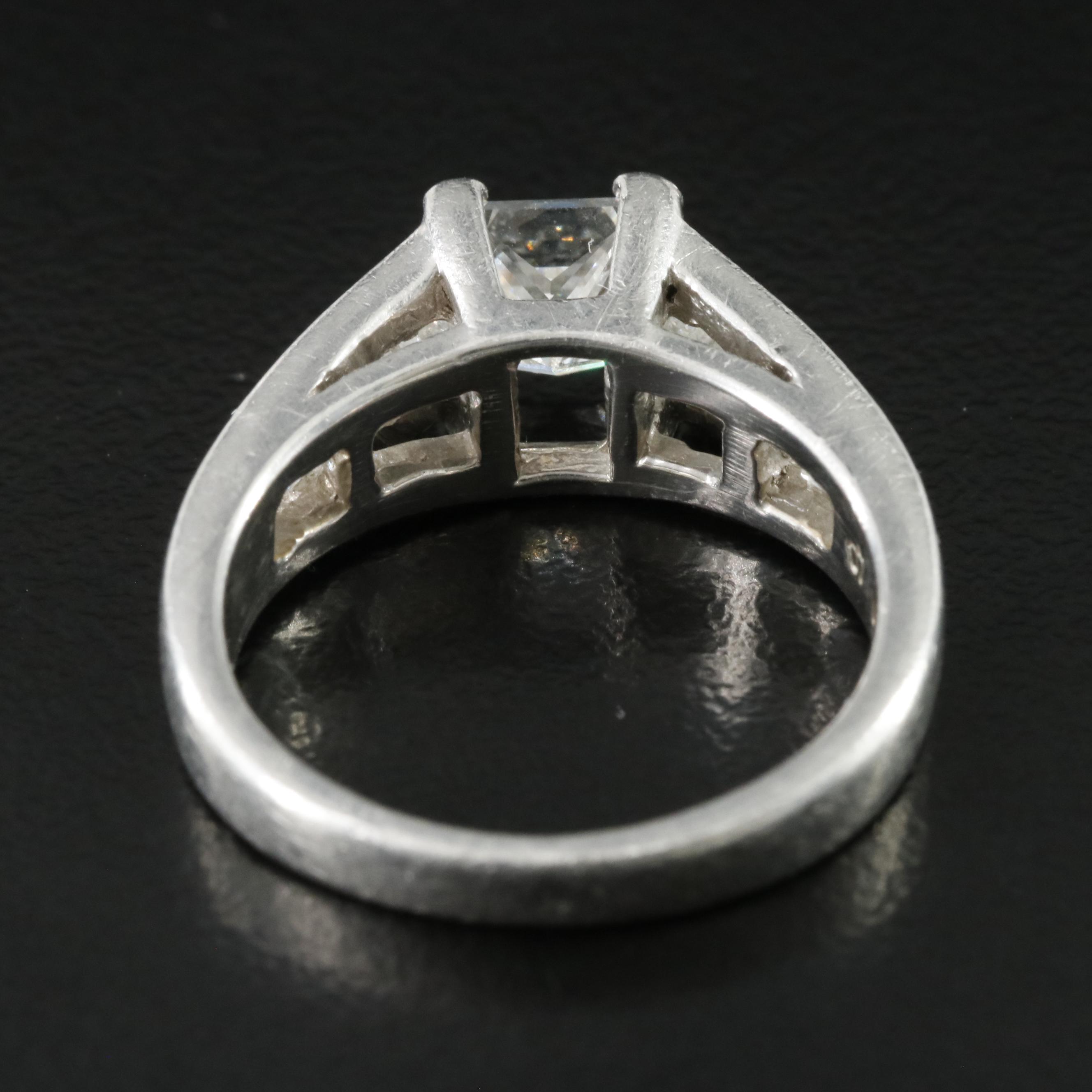 Platinum 2.04 CTW Diamond Ring with Online GIA Report