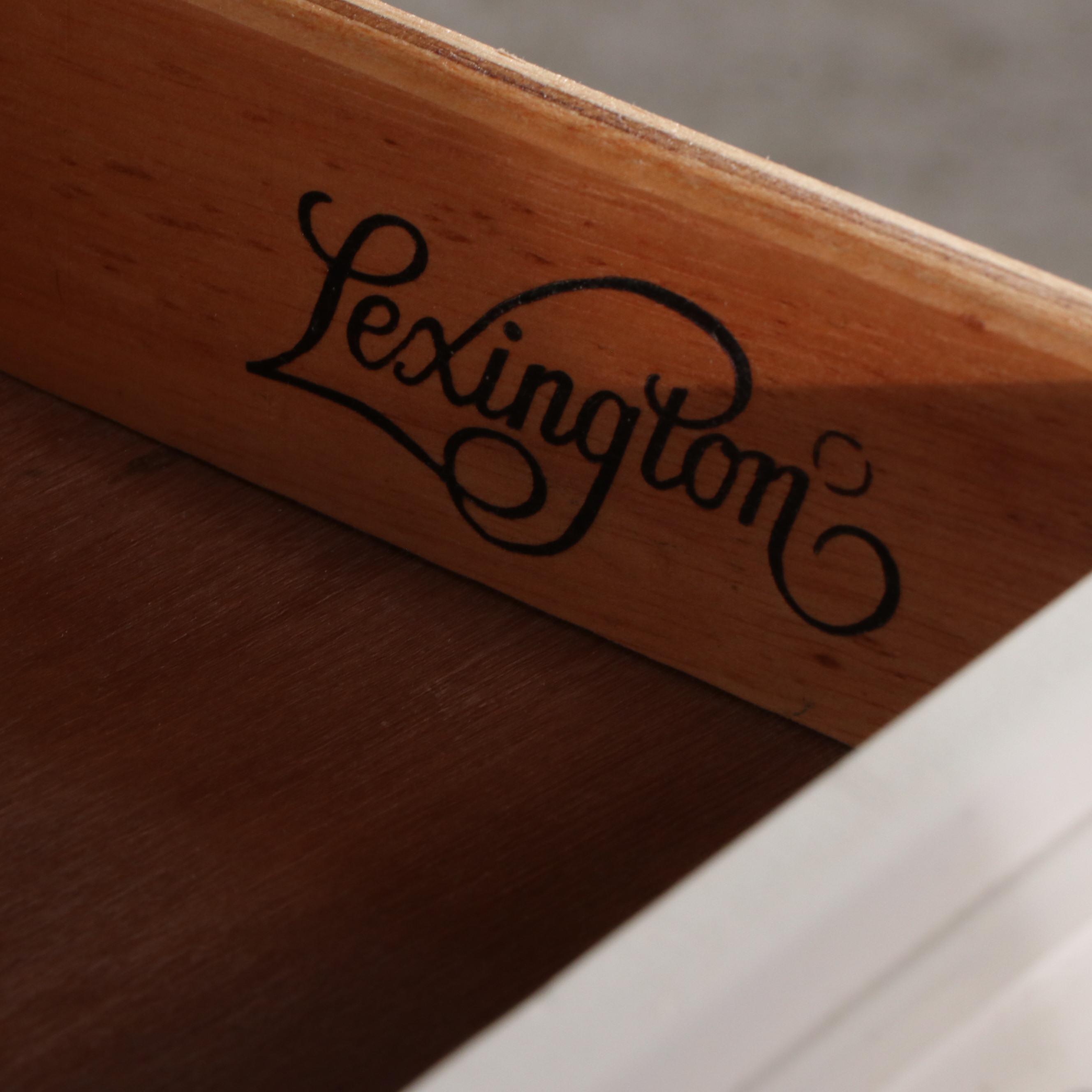 Lexington White-Painted Wood Vanity with Stool and Wall Mirror