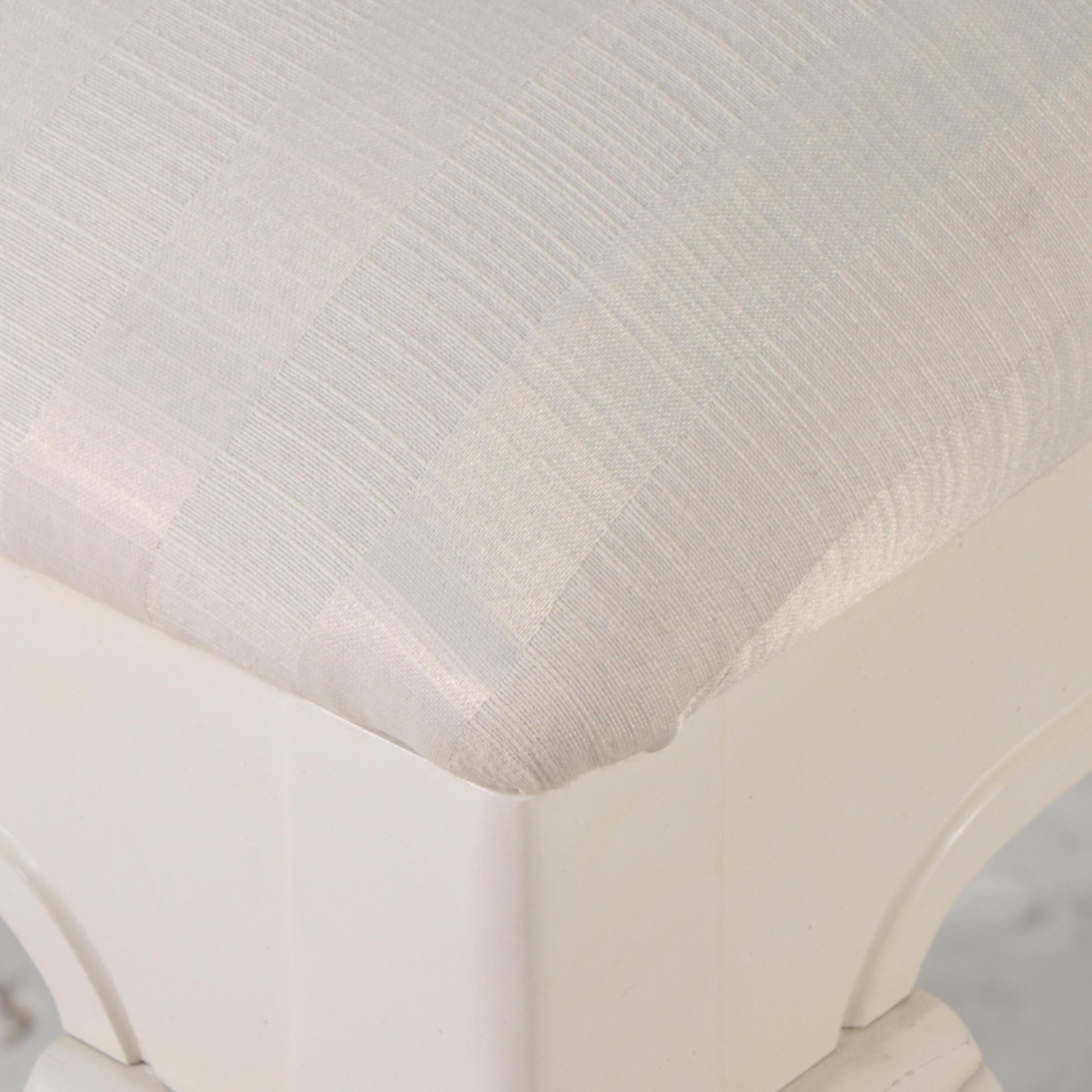 Lexington White-Painted Wood Vanity with Stool and Wall Mirror