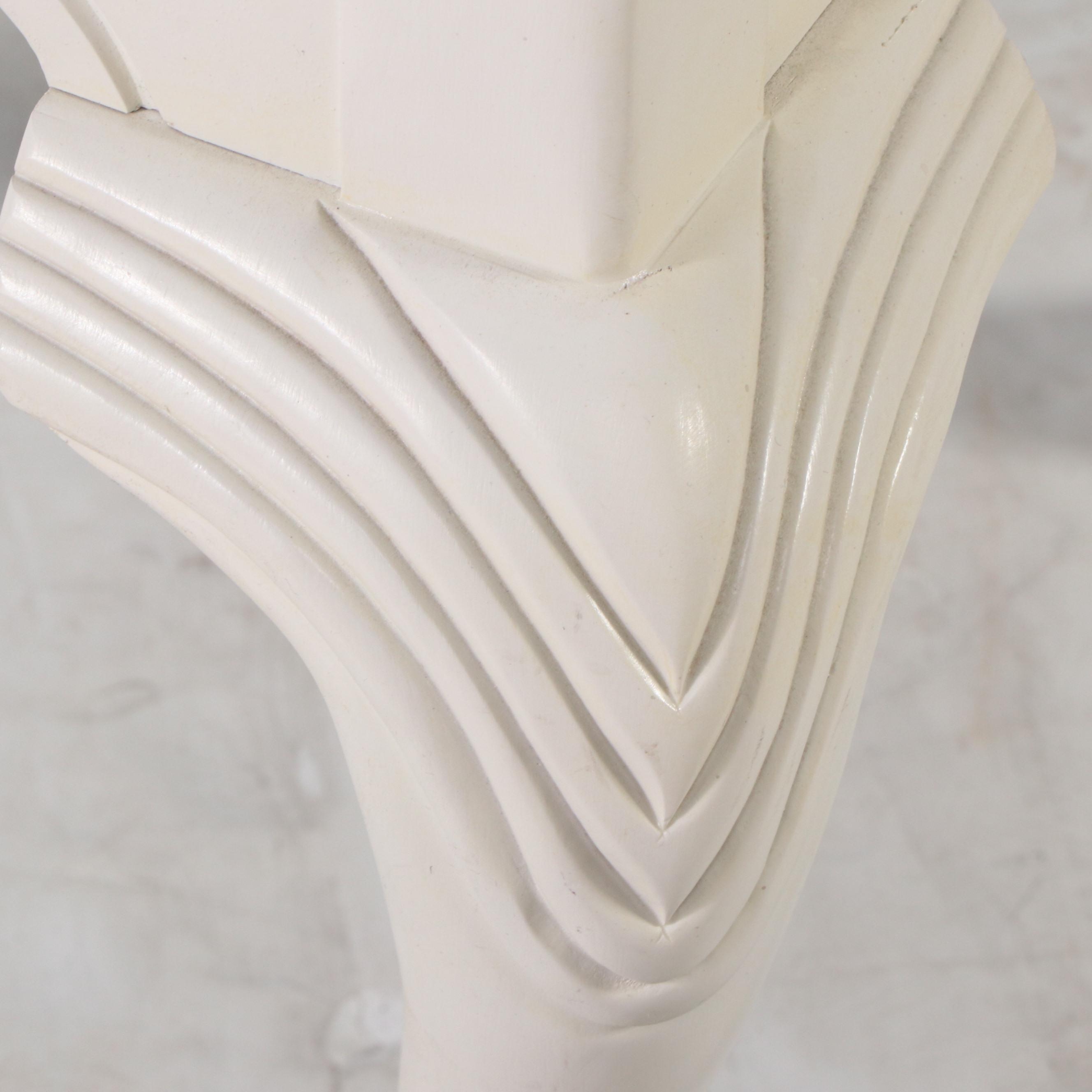 Lexington White-Painted Wood Vanity with Stool and Wall Mirror