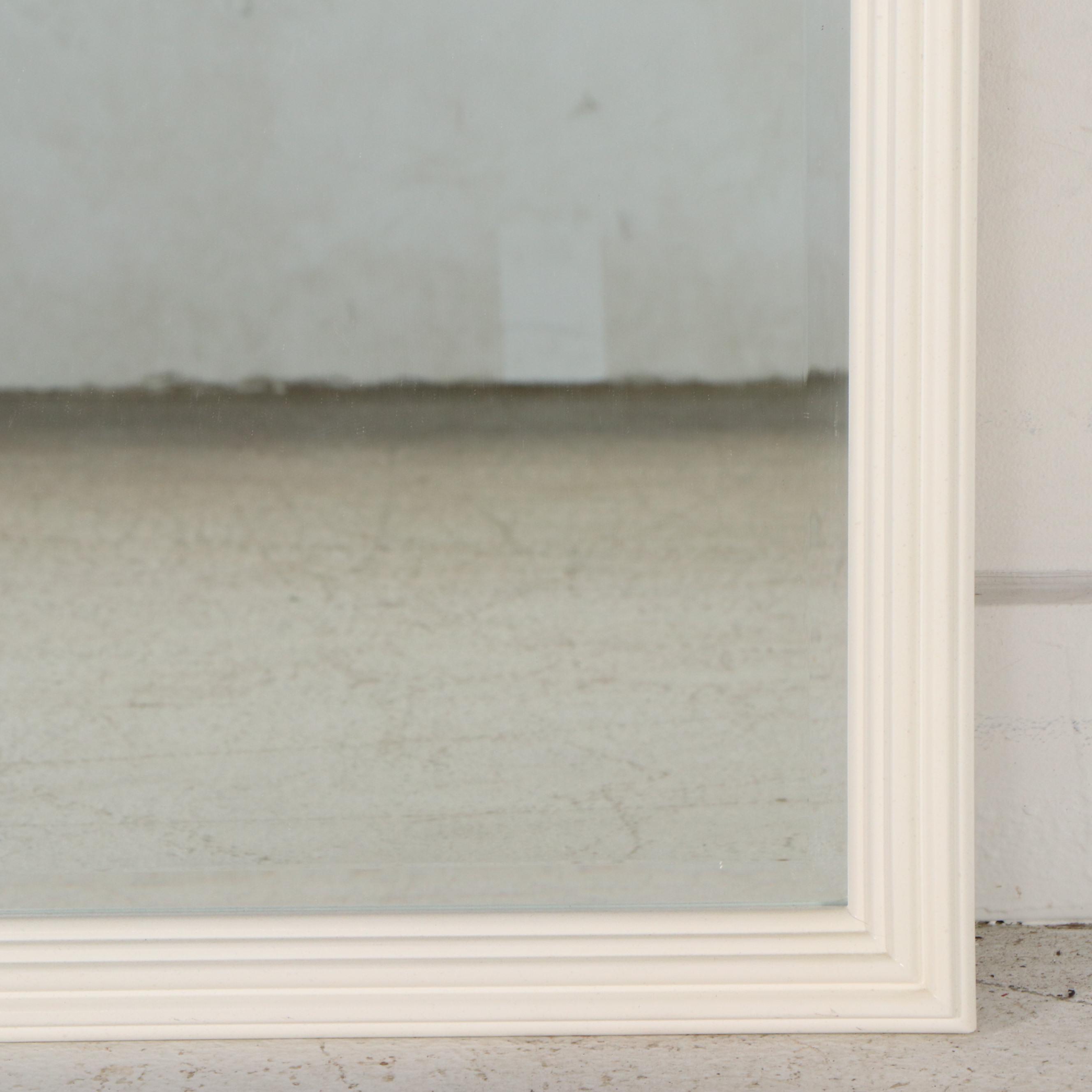 Lexington White-Painted Wood Vanity with Stool and Wall Mirror