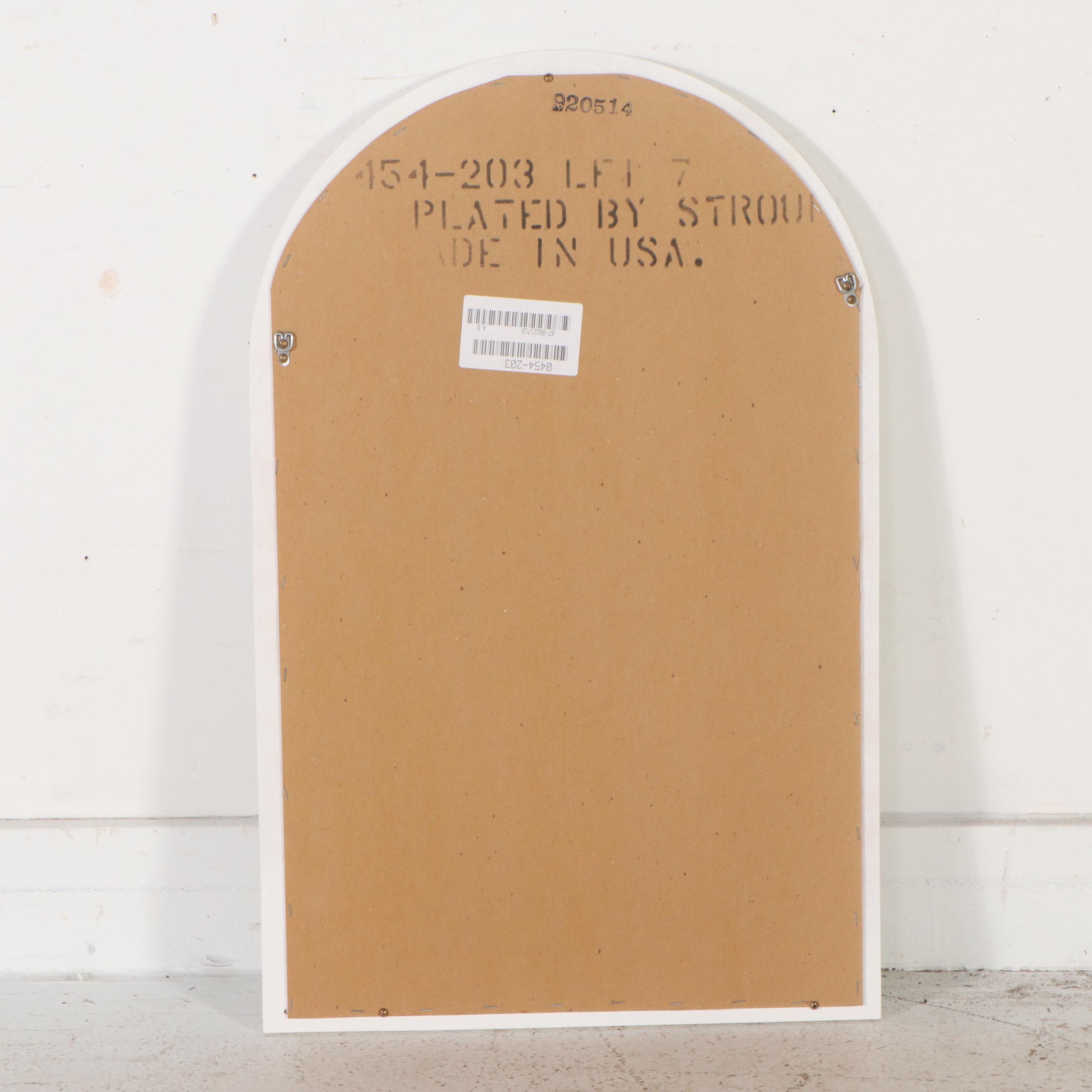 Lexington White-Painted Wood Vanity with Stool and Wall Mirror