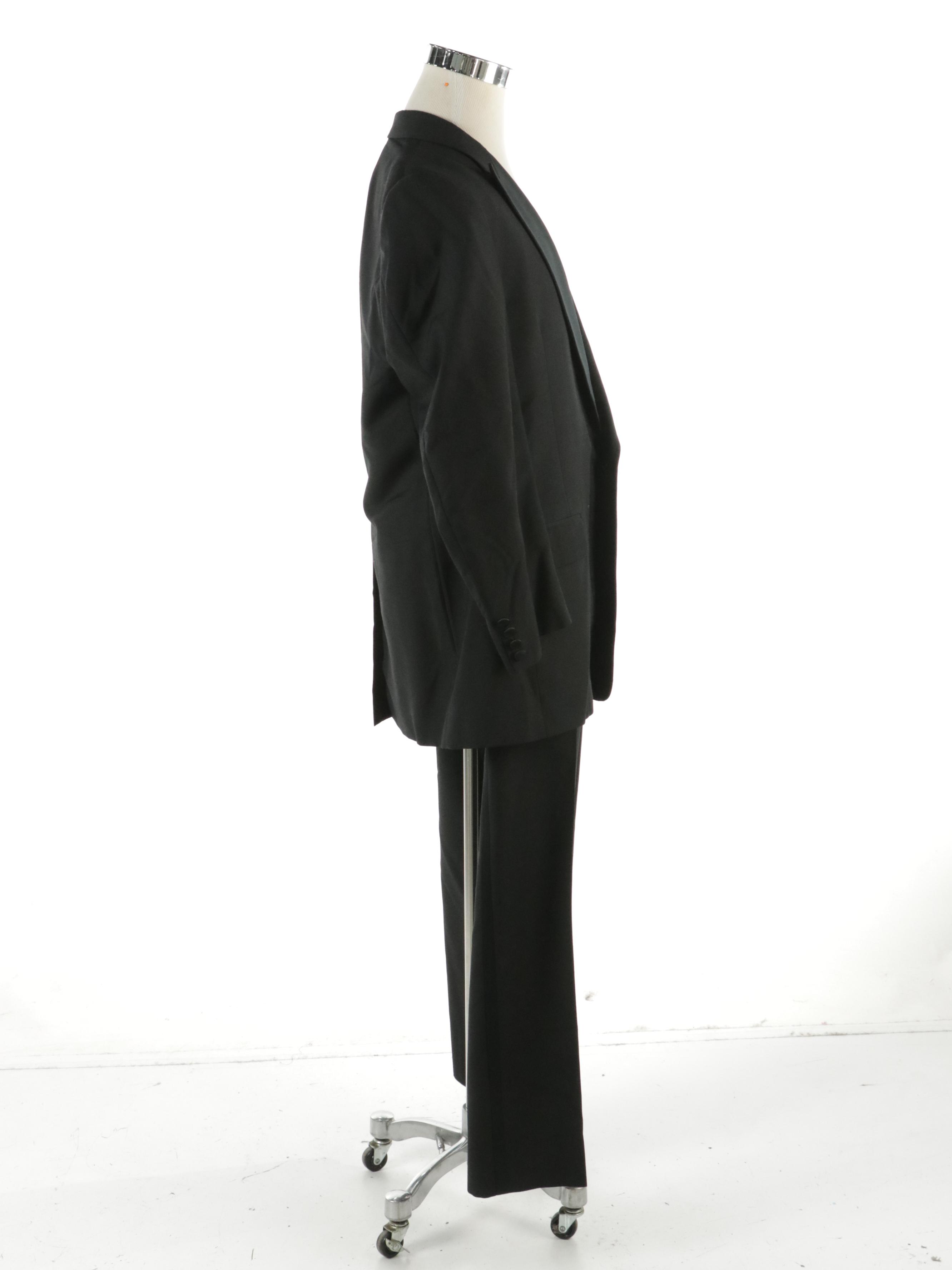 Men's Christian Dior Monsieur Black Wool Two-Piece Suit