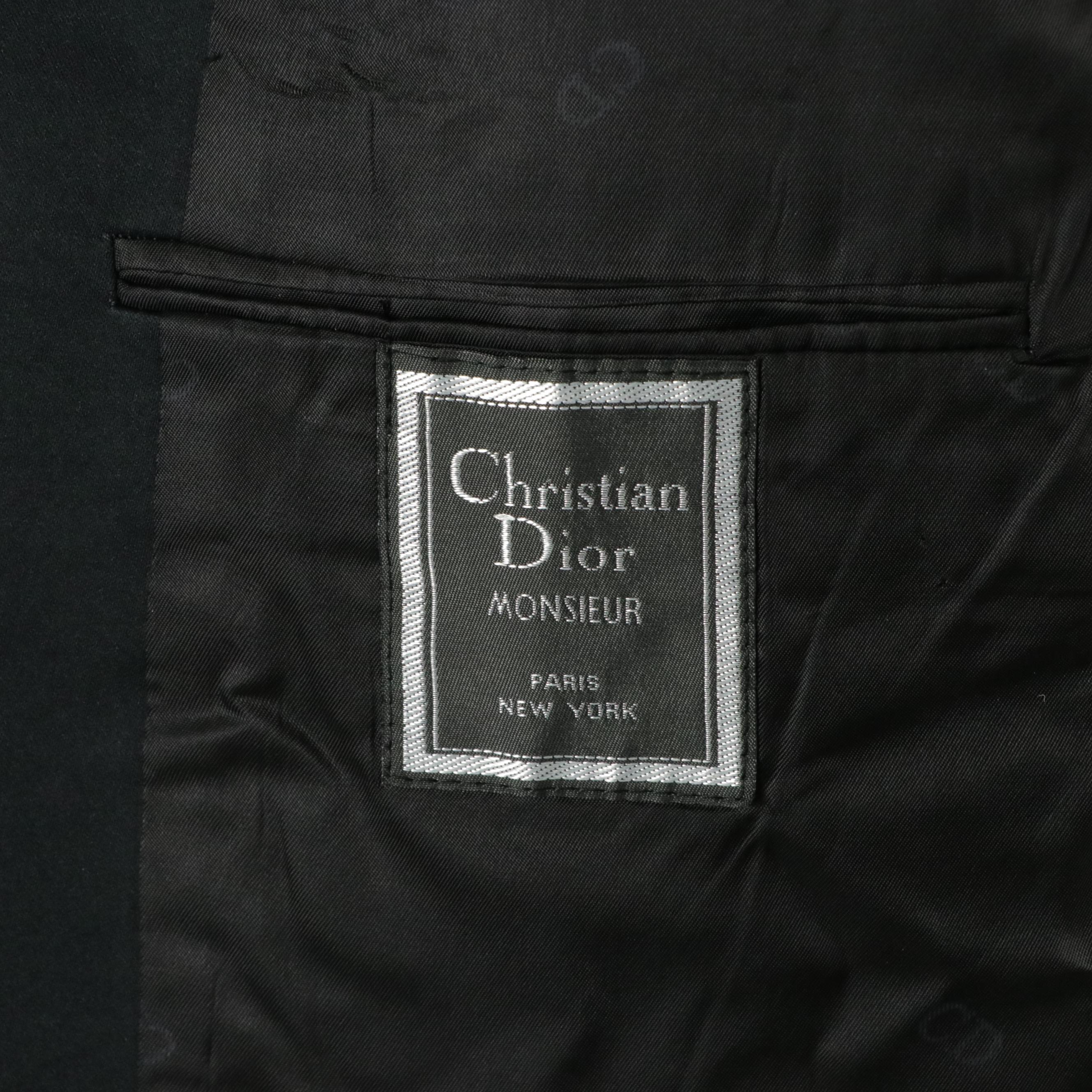 Men's Christian Dior Monsieur Black Wool Two-Piece Suit