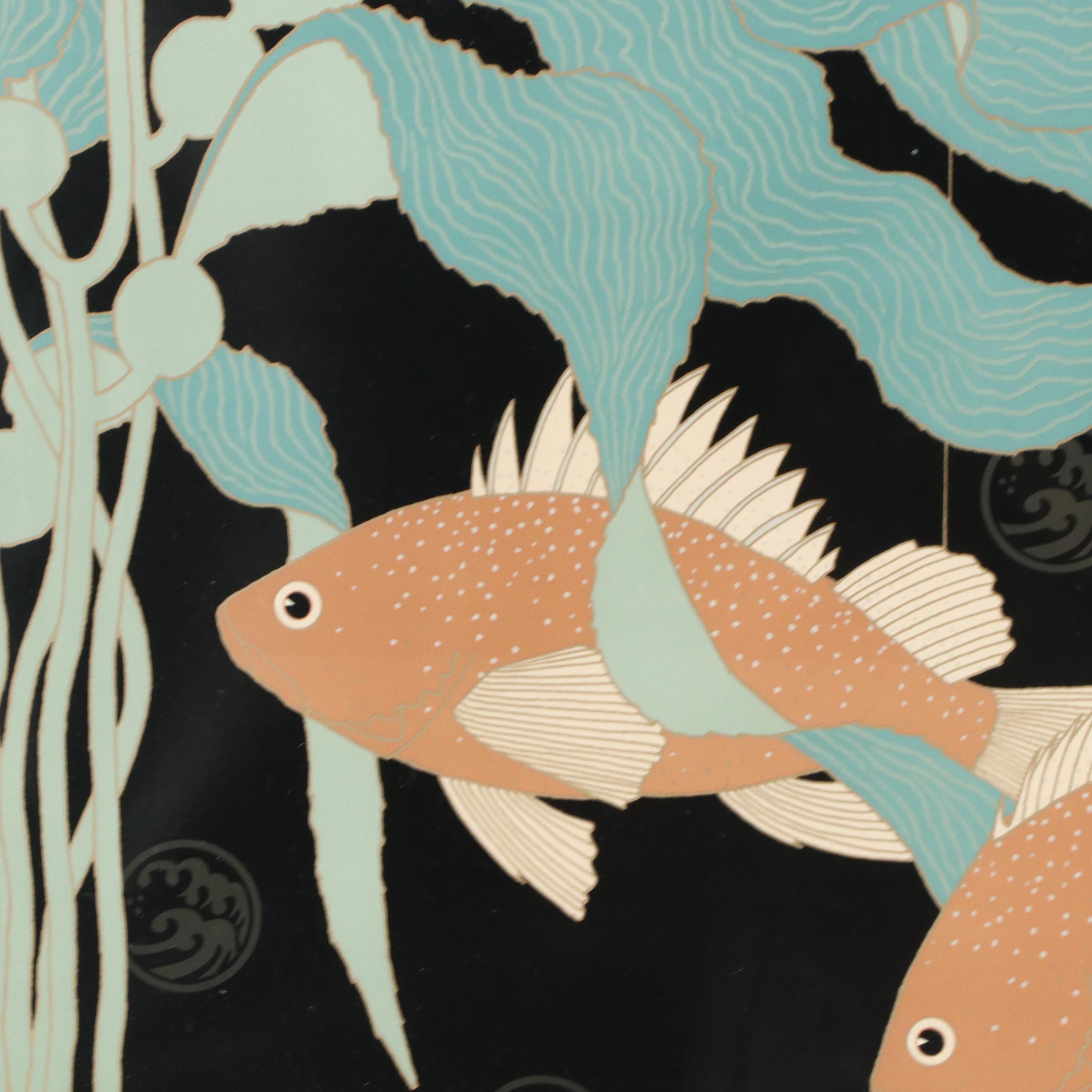 Sudi McCollum Lithograph "Fish Among Seaweed"