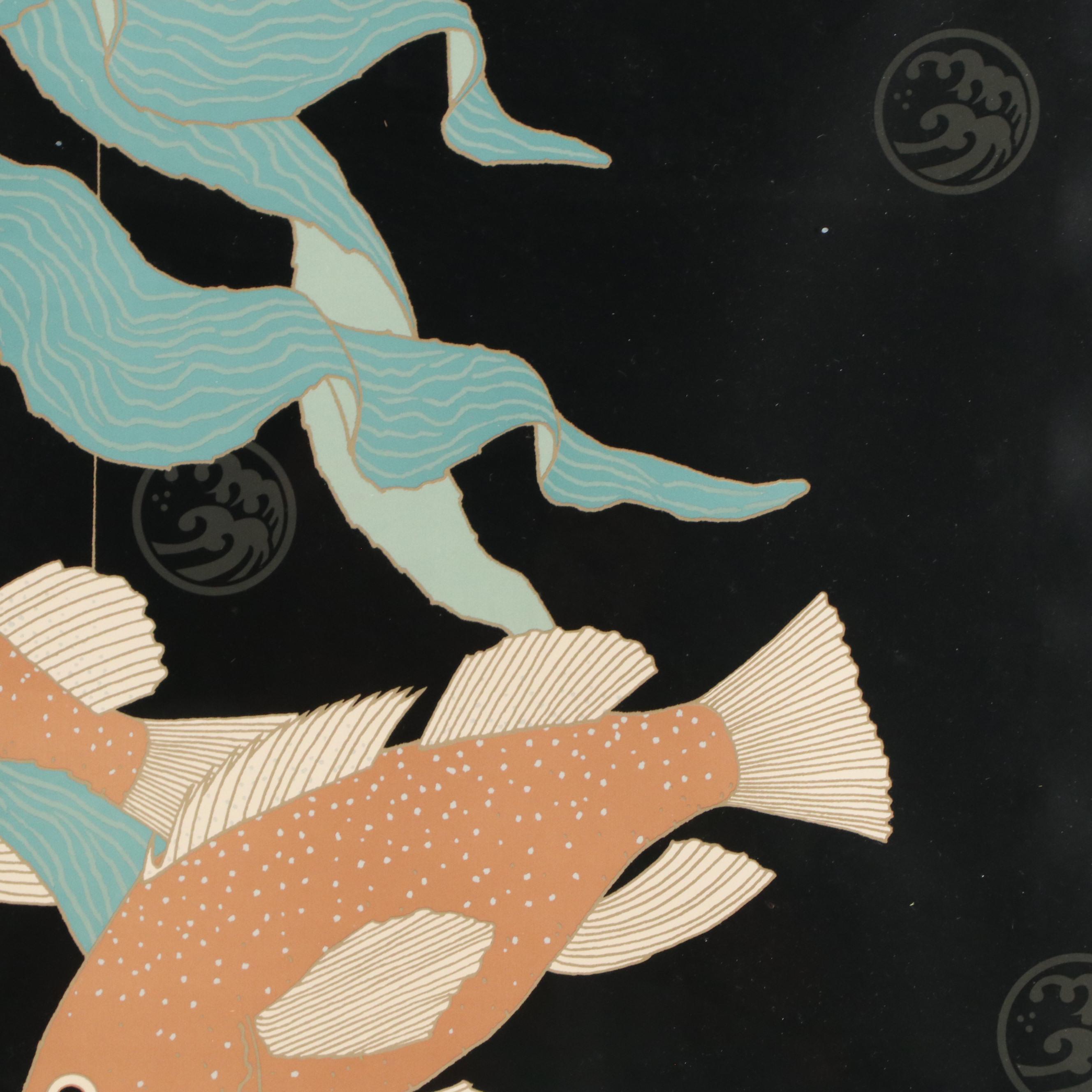 Sudi McCollum Lithograph "Fish Among Seaweed"