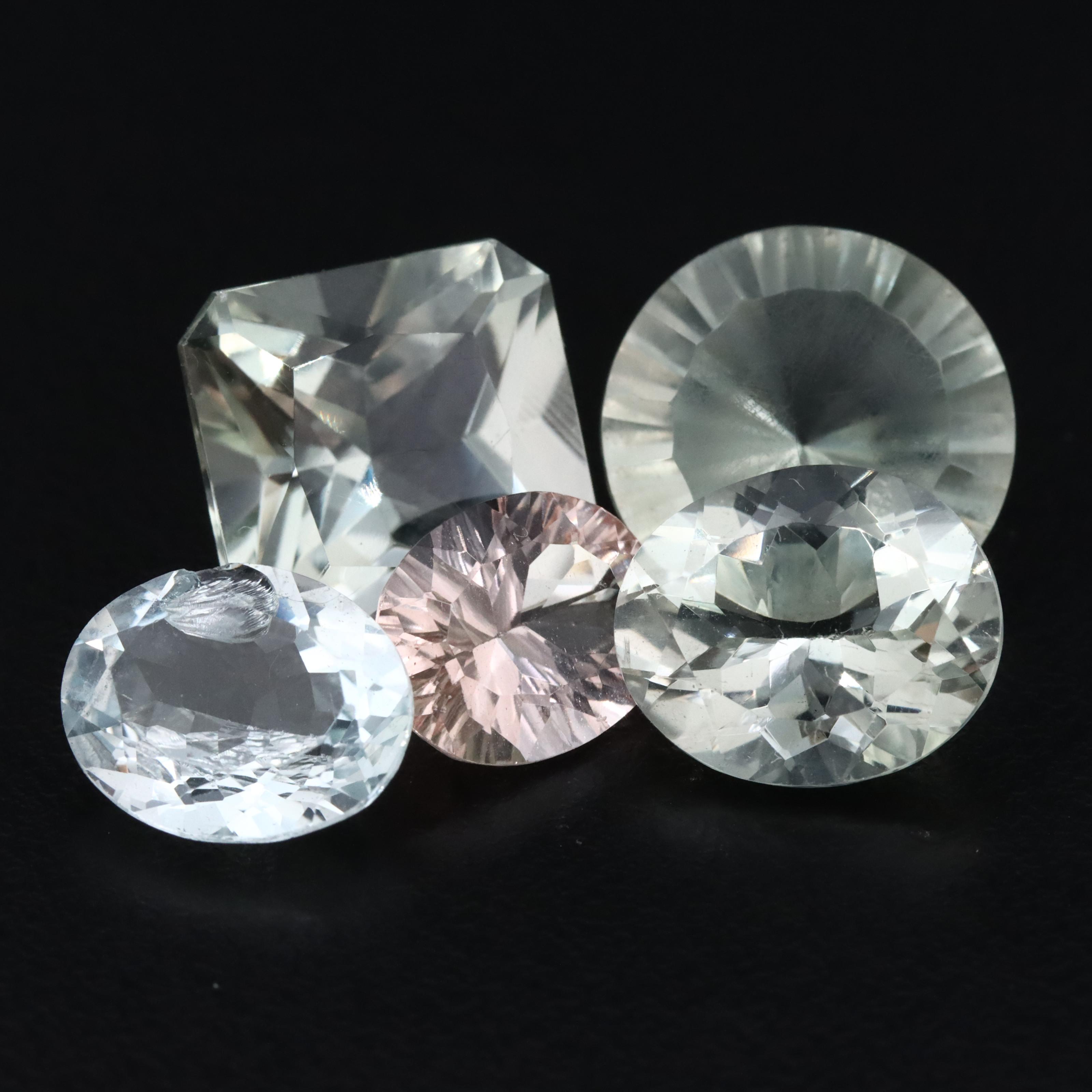 Loose 24.04 CTW Morganite, Prasiolite and Topaz Lot