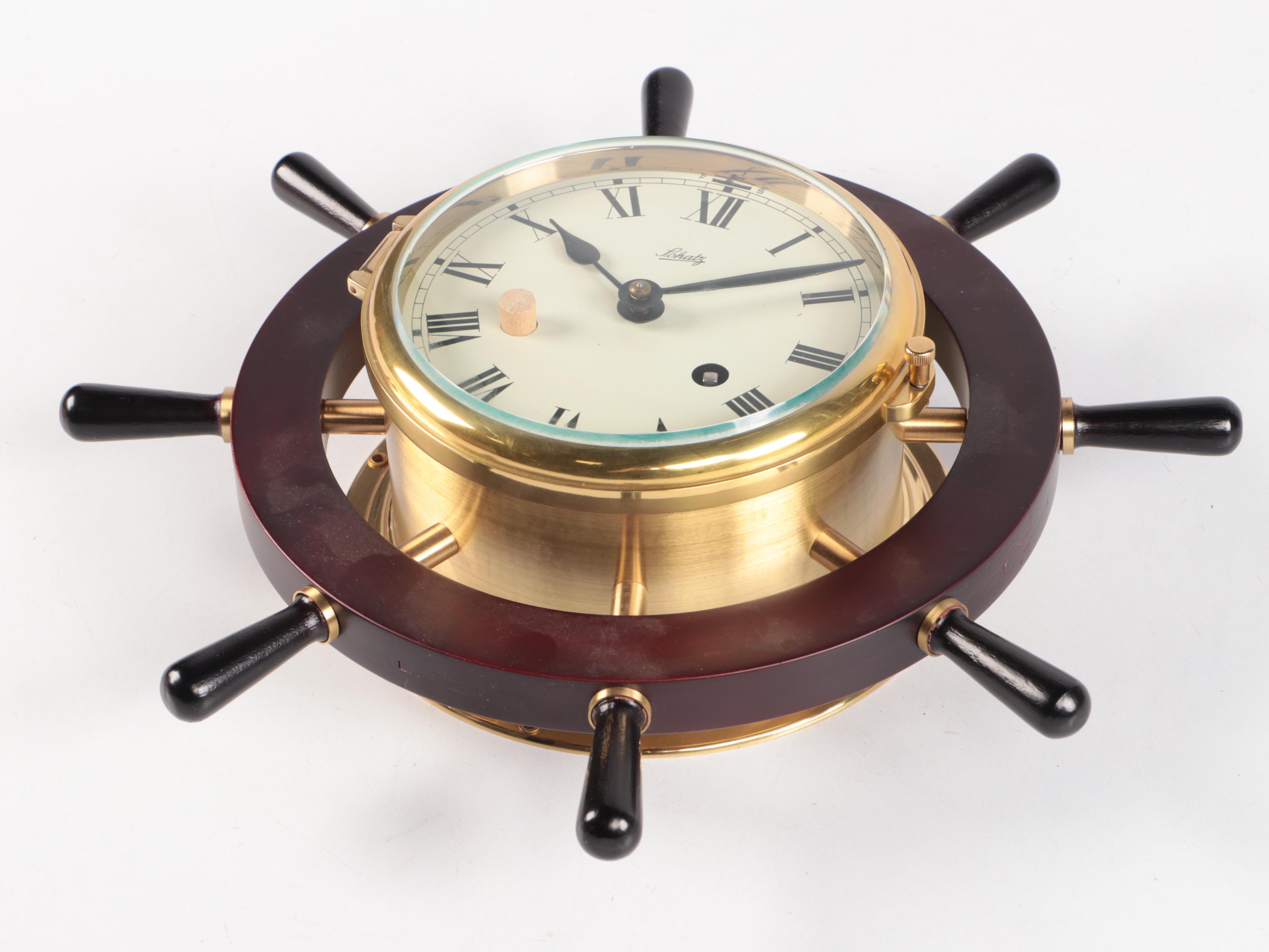 Schatz & Sohne Royal Mariner Wooden and Brass Wall Clock