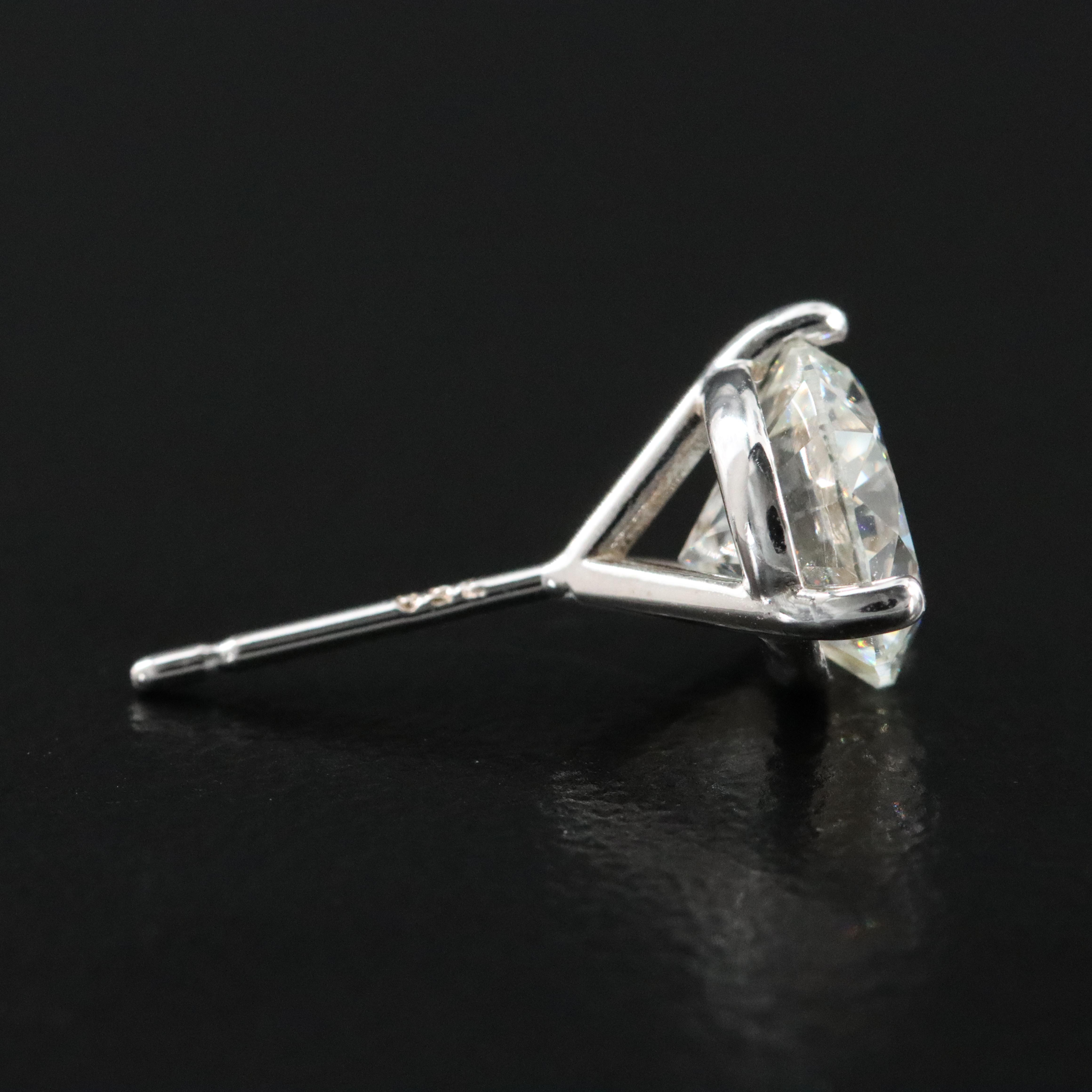 18K 2.98 CTW Lab Grown Diamond Martini Solitaire Earrings