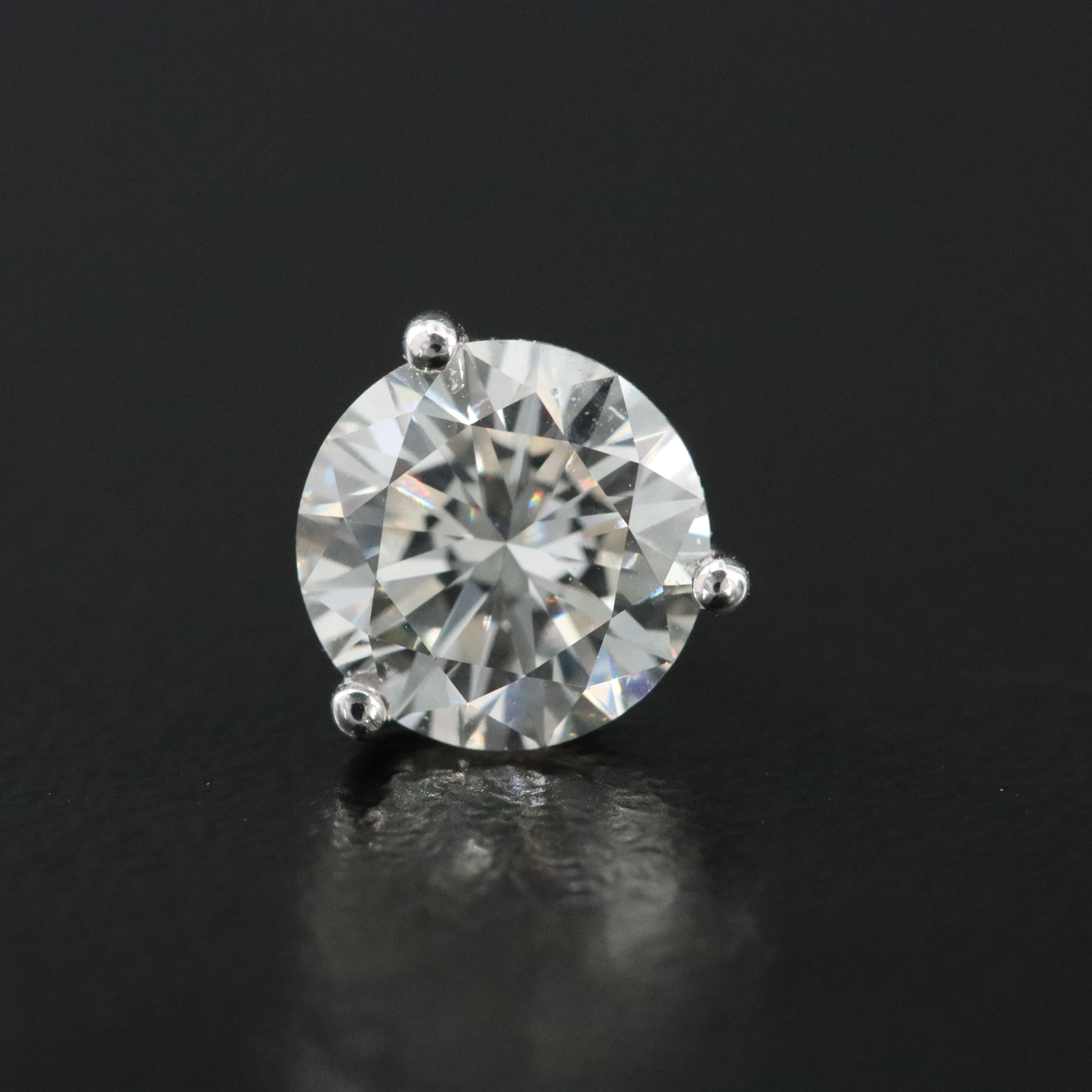 18K 2.98 CTW Lab Grown Diamond Martini Solitaire Earrings